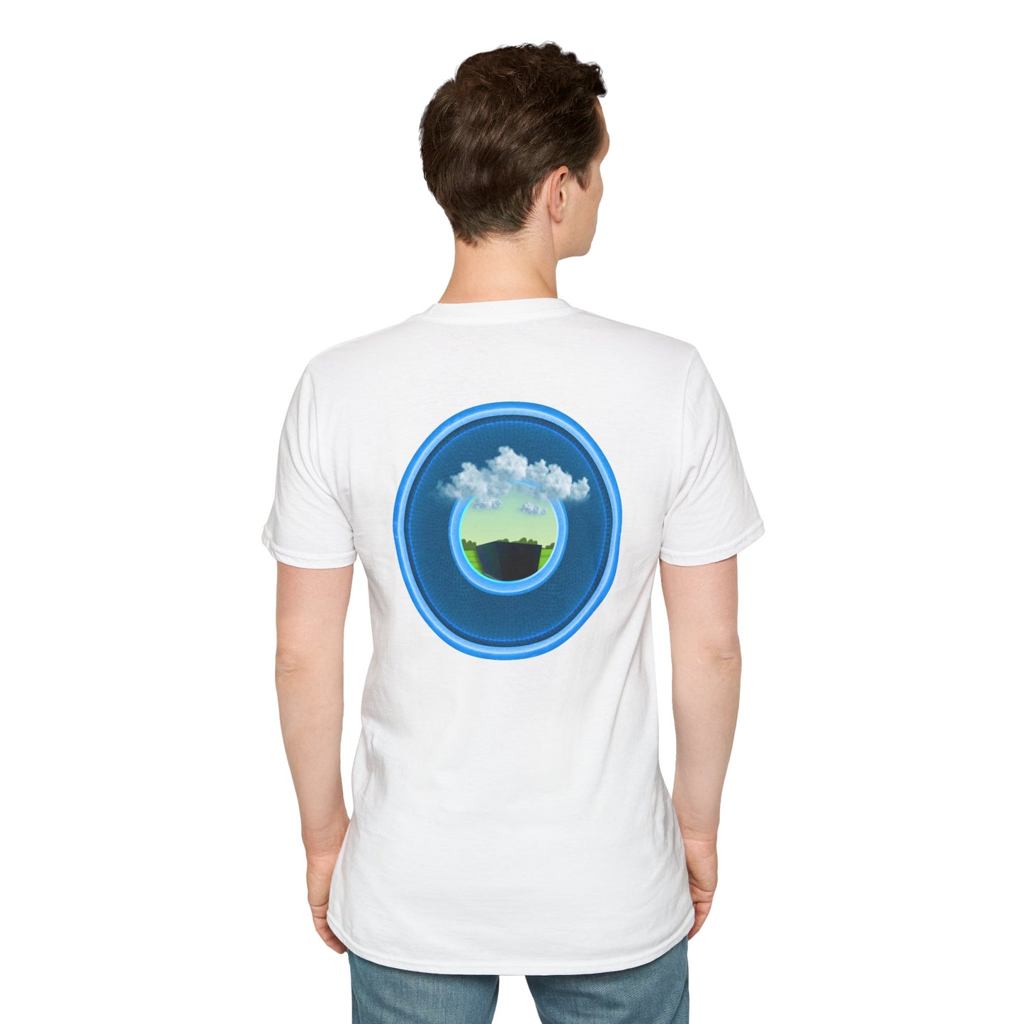 Classic Donut Tee - Unisex Soft-Style - "Got Rhombus?" - series 1.0  - variant 1 - blue/blue donut