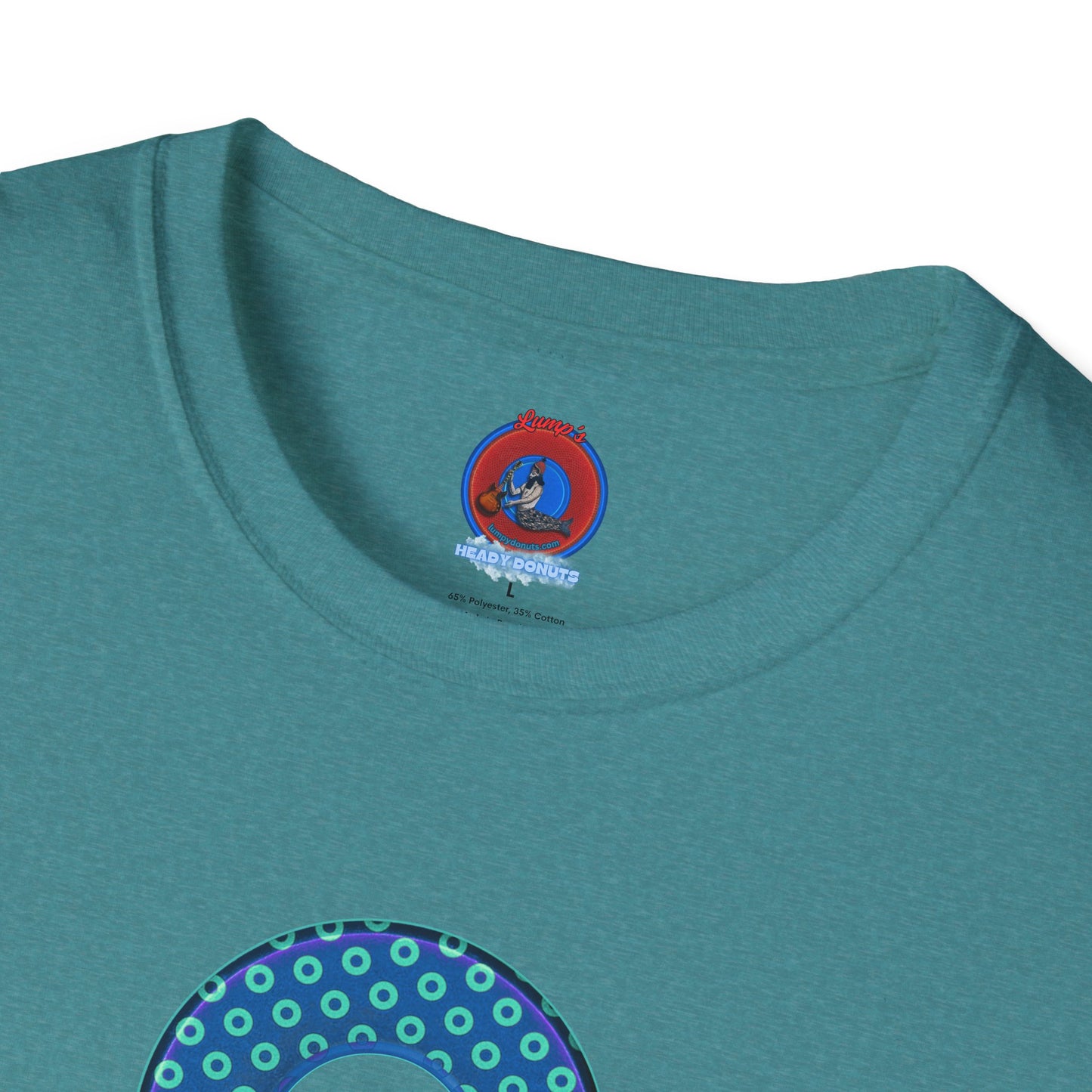 Plain Donuts/Unisex Soft-Style - "Plain Electric Paradoxical Donuts" - blue/seafoam green donuts