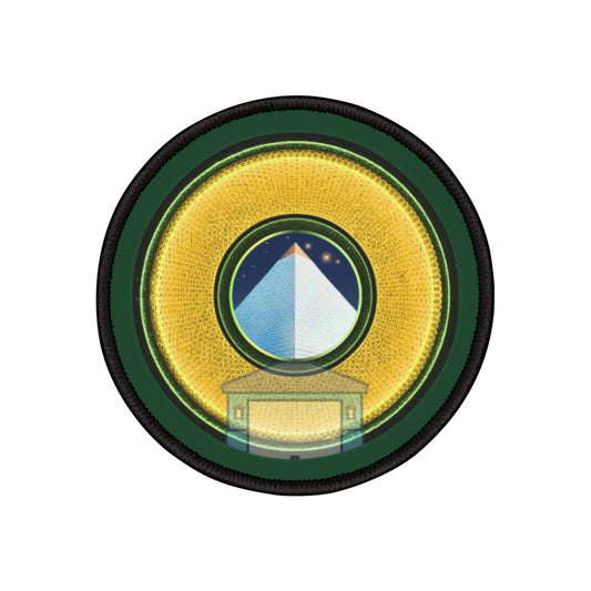 Iron-On Donut Patch - "Limestone Donut Patches so Large" - rustic golden donut - variant 4