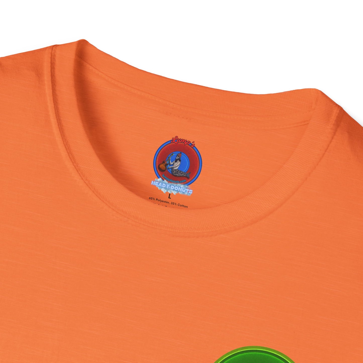 Classic Donut Tee - Unisex Soft-Style - "My Friend the Donut " - series 1.0  - variant 4 - green donut