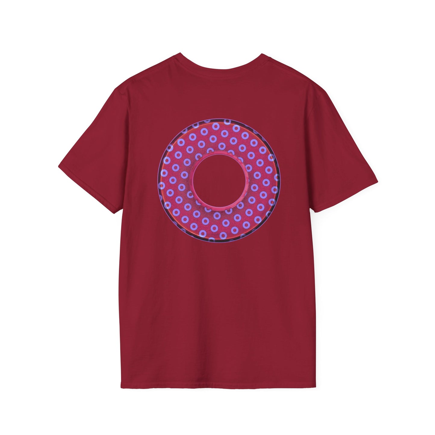 Plain Donuts/Unisex Soft-Style - "Plain Electric Paradoxical Donuts" - light purple/magenta donuts