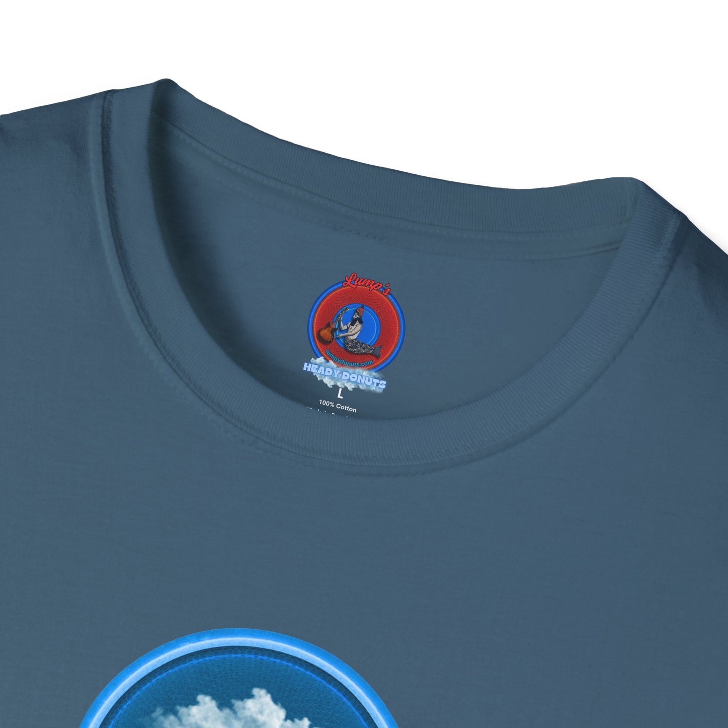 Classic Donut Tee - Unisex Soft-Style - "Got Rhombus?" - series 1.0  - variant 1 - blue/blue donut
