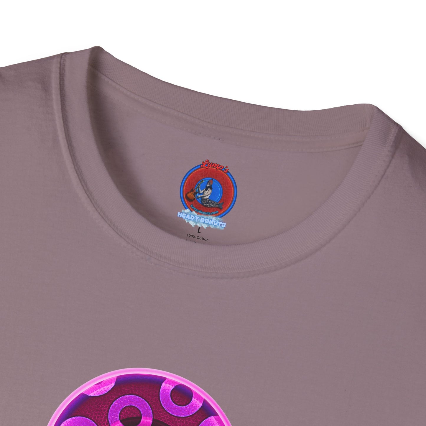 Classic Donut Tee - Unisex Soft-Style - "It's Ice Cream Popsicles - YEMSG Donut" - purple/magenta paradox donut - variant 1