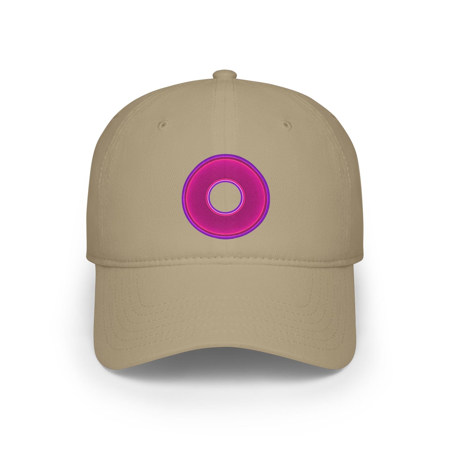 Lumpy Donut Baseball Cap - "Plain [Mary] Jane" - vivid magenta donut w/