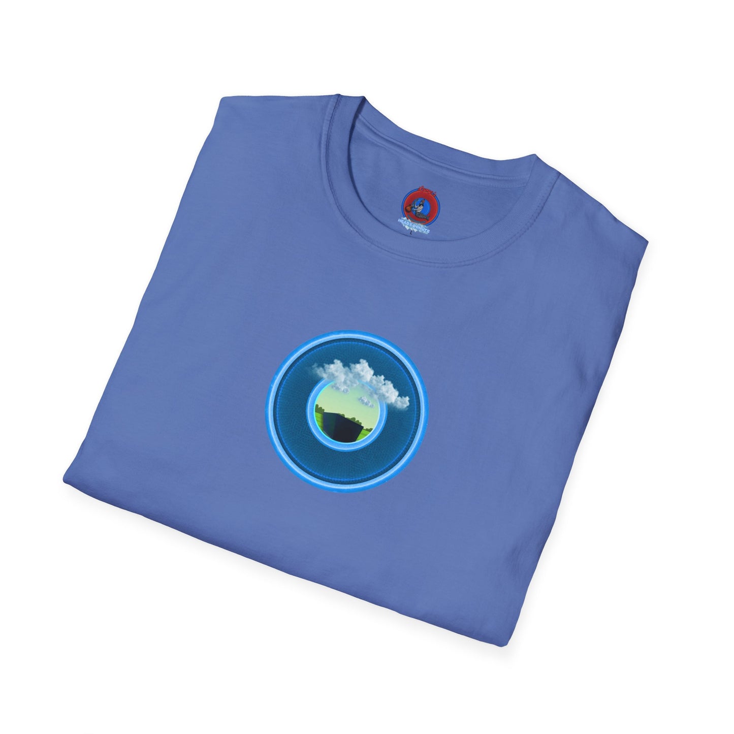 Classic Donut Tee - Unisex Soft-Style - "Got Rhombus?" - series 1.0  - variant 1 - blue/blue donut