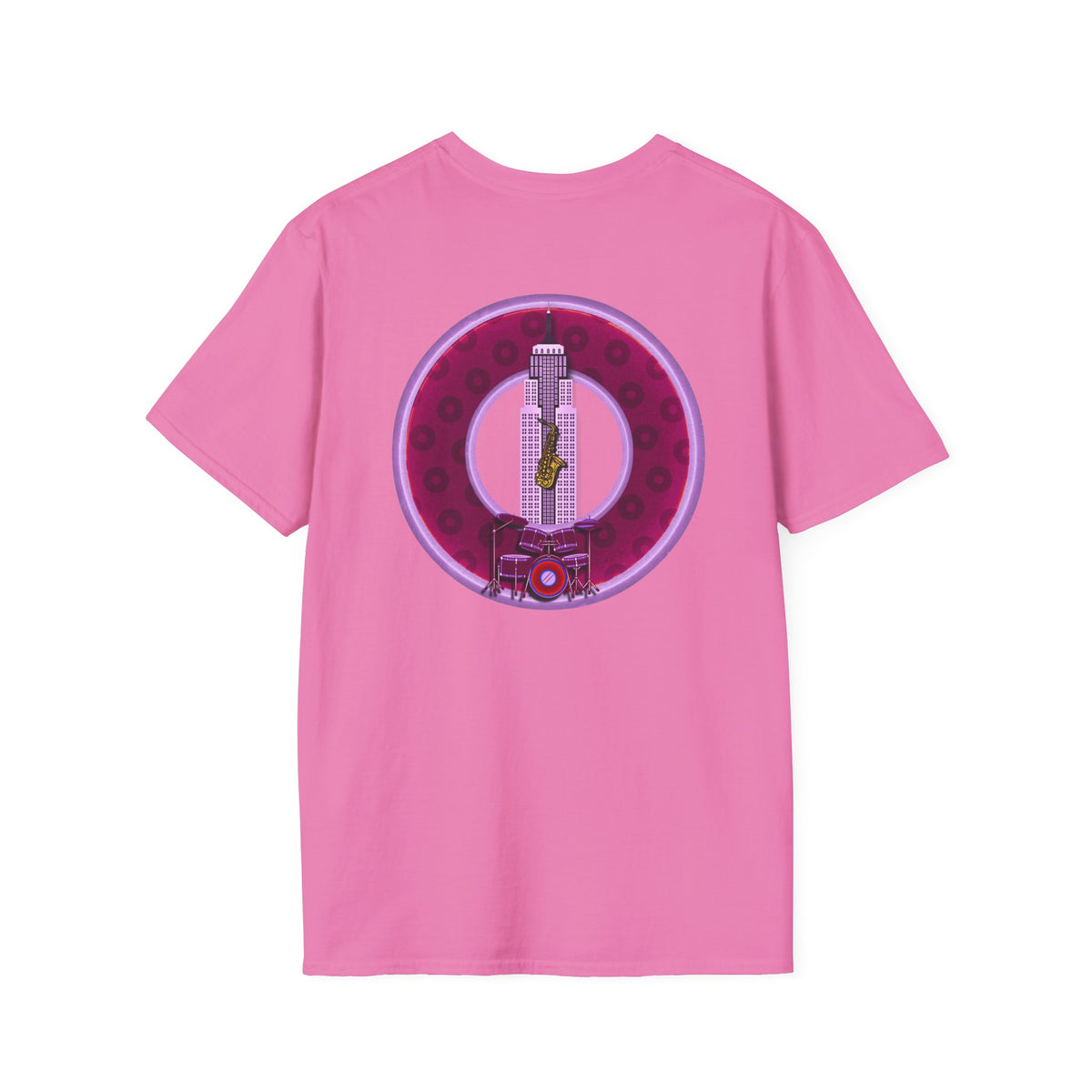 Classic Donut Tee - Unisex Soft-Style - "Simple Prep Donuts" - widemouthed purple/light purple donut