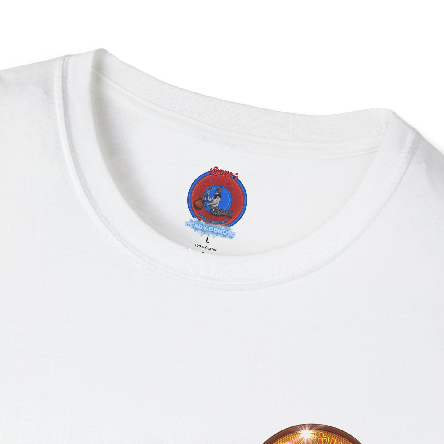 Classic Donut Tee - Unisex Soft-Style - "Sunday Phunday" - series 1.0 - variant 2 - gold donut