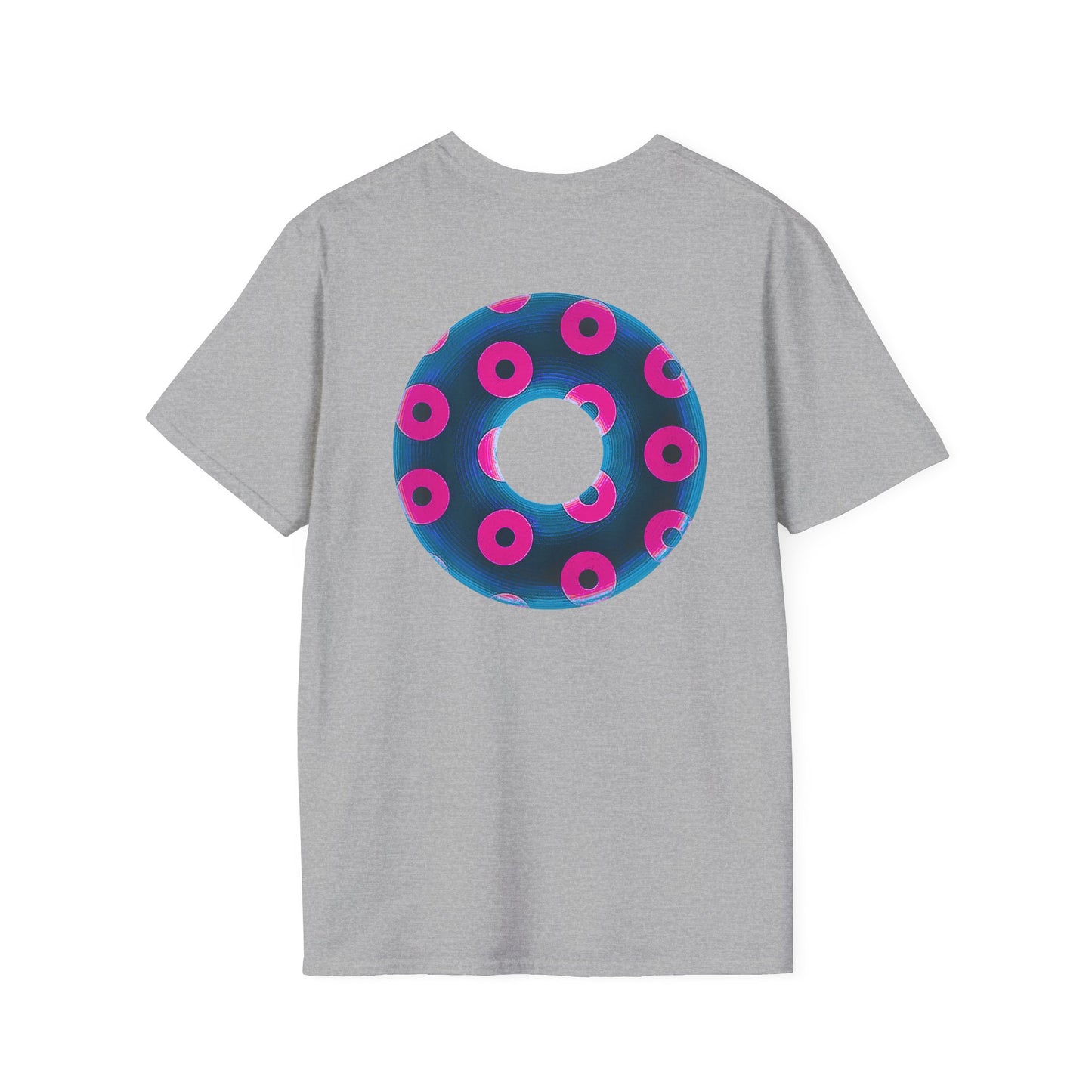 Plain Donuts/Unisex Soft-Style - "Plain Blimpy Paradoxical Donuts" - royal blue/vivid magenta donuts