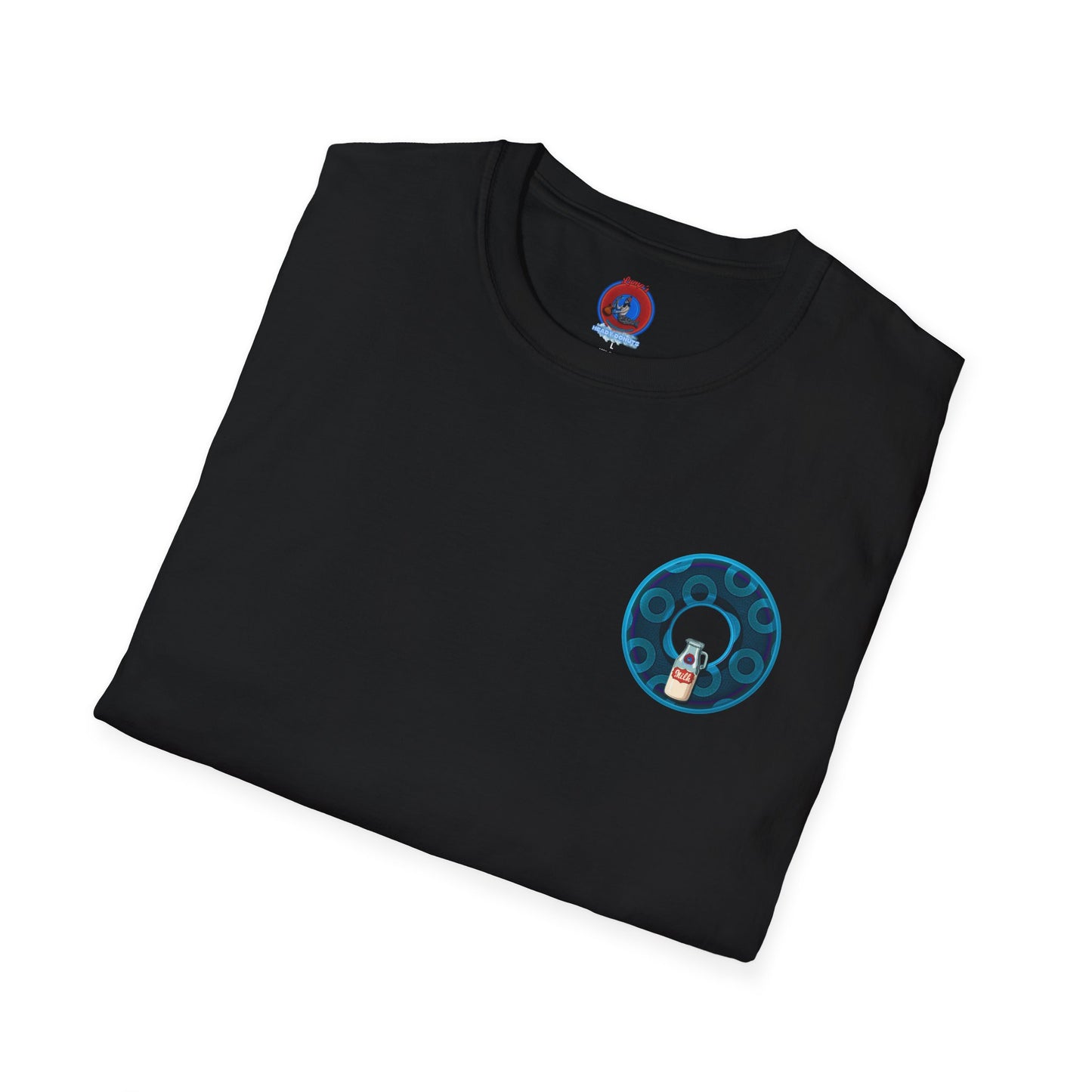 Classic Donut Tee - Unisex Soft-Style - "Wooked Cream - YEMSG Donut " - blue/teal rustic paradox donut - variant 7