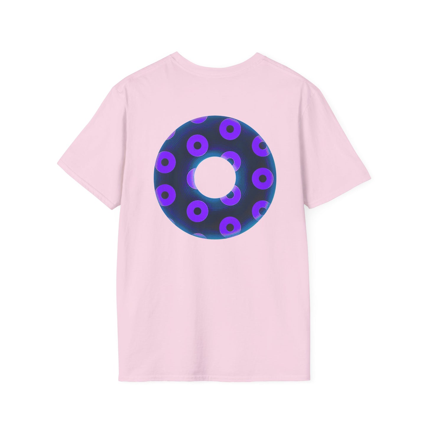 Plain Donuts/Unisex Soft-Style - "Plain Blimpy Paradoxical Donuts" - dark steel blue/vivd dark purple donuts