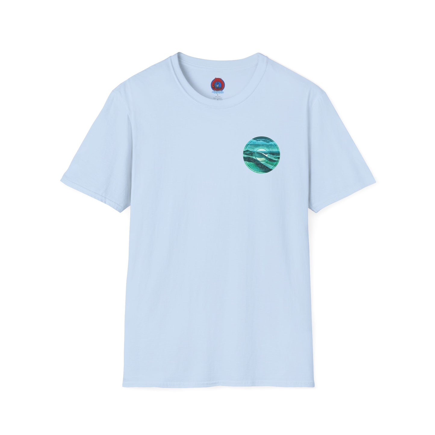 Classic Donut Tee - Unisex Soft-Style - "The Equating Donut " - series 1.0  - teal donut