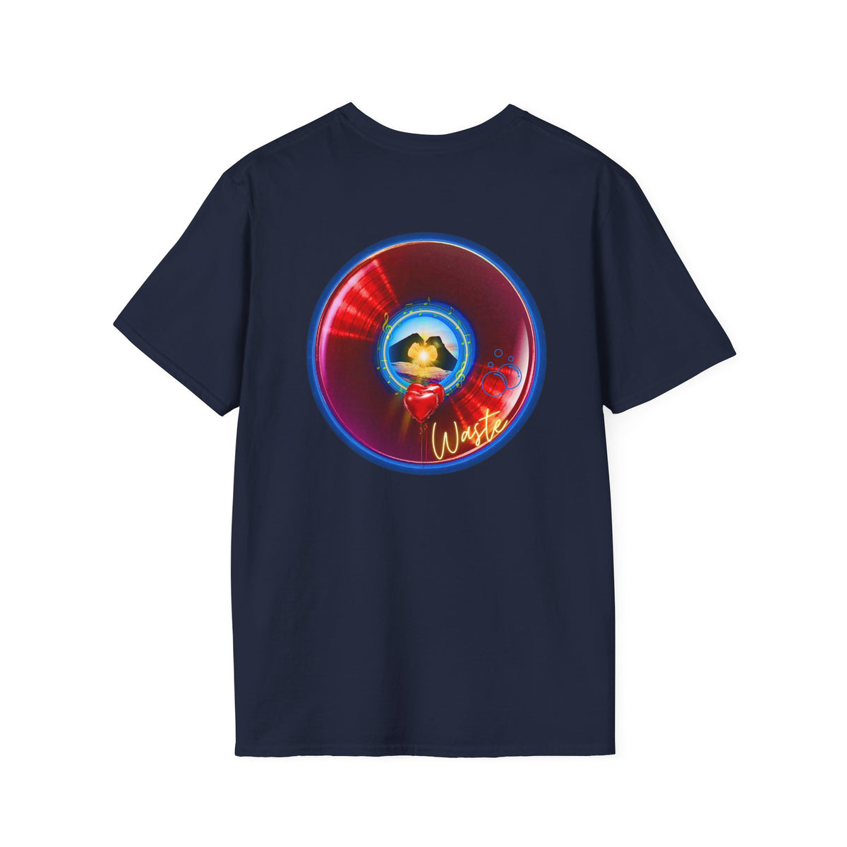 Classic Donut Tee - Unisex Soft-Style - "Wasted Donut" - series 1.0 - variant 2 - red donut
