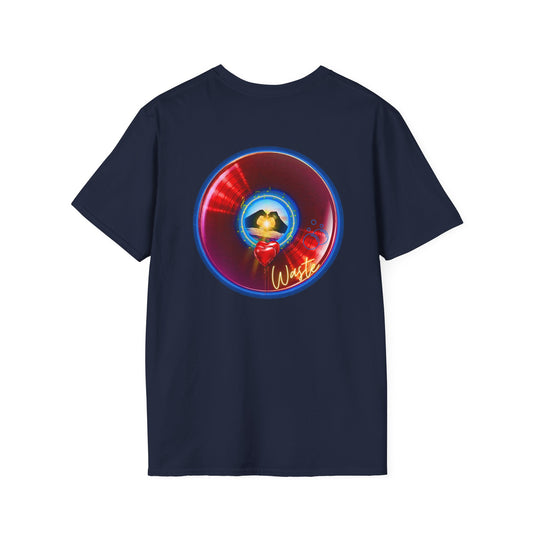 Classic Donut Tee - Unisex Soft-Style - "Wasted Donut" - series 1.0 - variant 2 - red donut