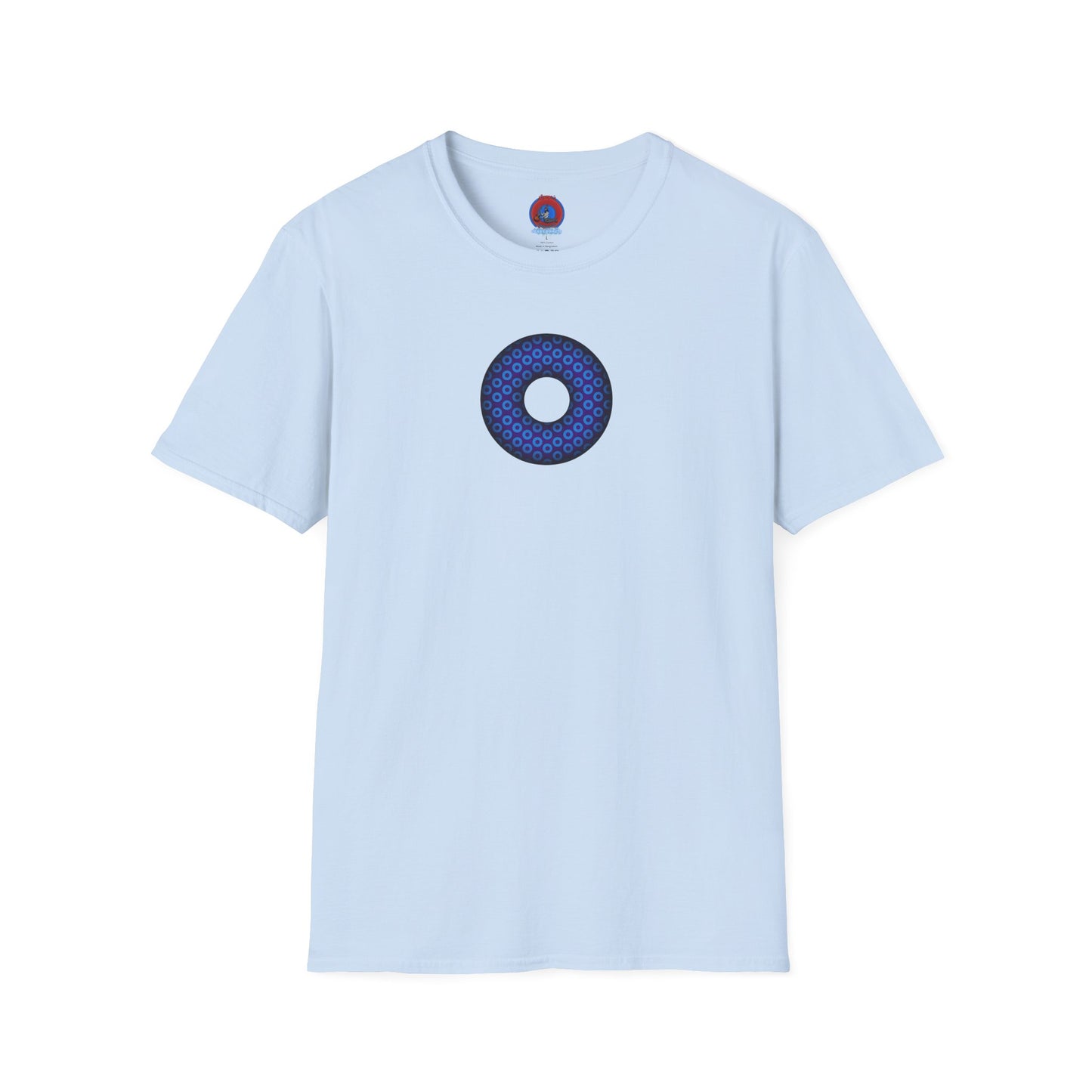 Plain Donuts/Unisex Soft-Style - "Plain Paradoxical Grided Donuts" - light blue/purple donuts