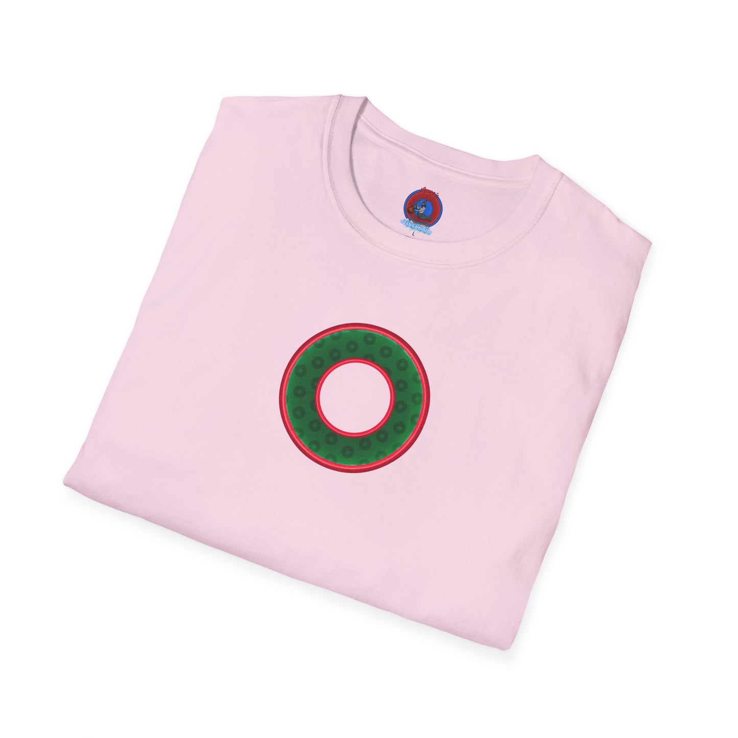 Plain Donuts/Unisex Soft-Style - "Plain Wide Mouthed Paradoxical Donuts" - dark green/red donuts