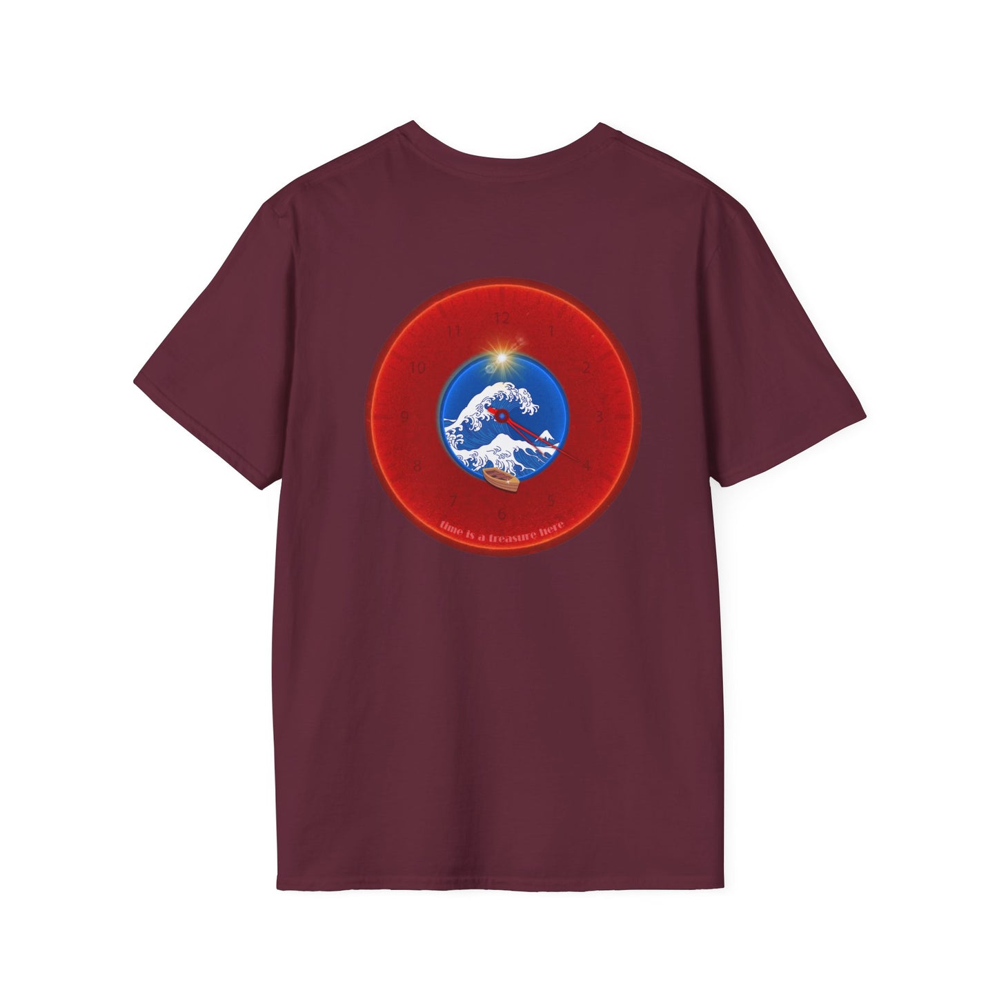 Classic Donut Tee - Unisex Soft-Style - "The Donut that Flows in every Direction" - series 1.0 - variant 2 - red donut