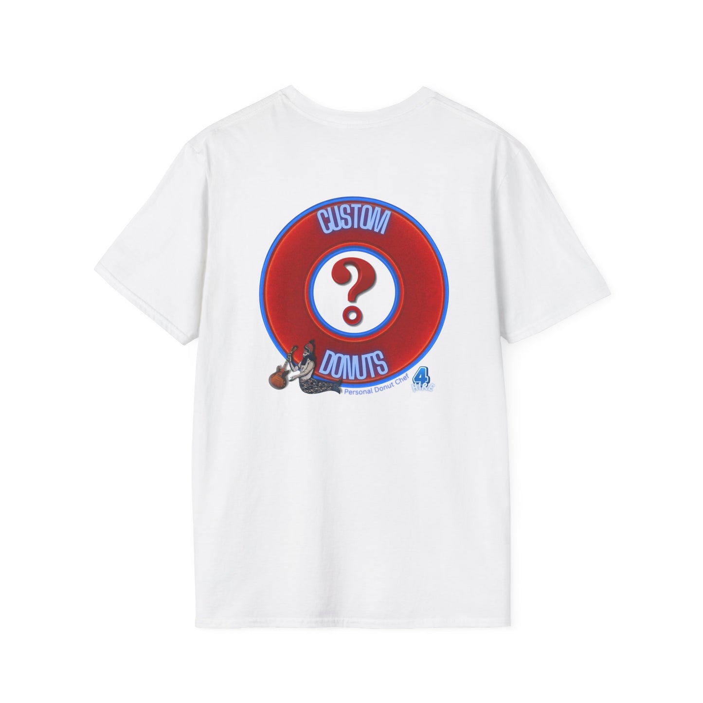 Classic Donut Tee - Unisex Soft-Style - "Example: Custom Donut Tee" - vivid red dirt mall donut