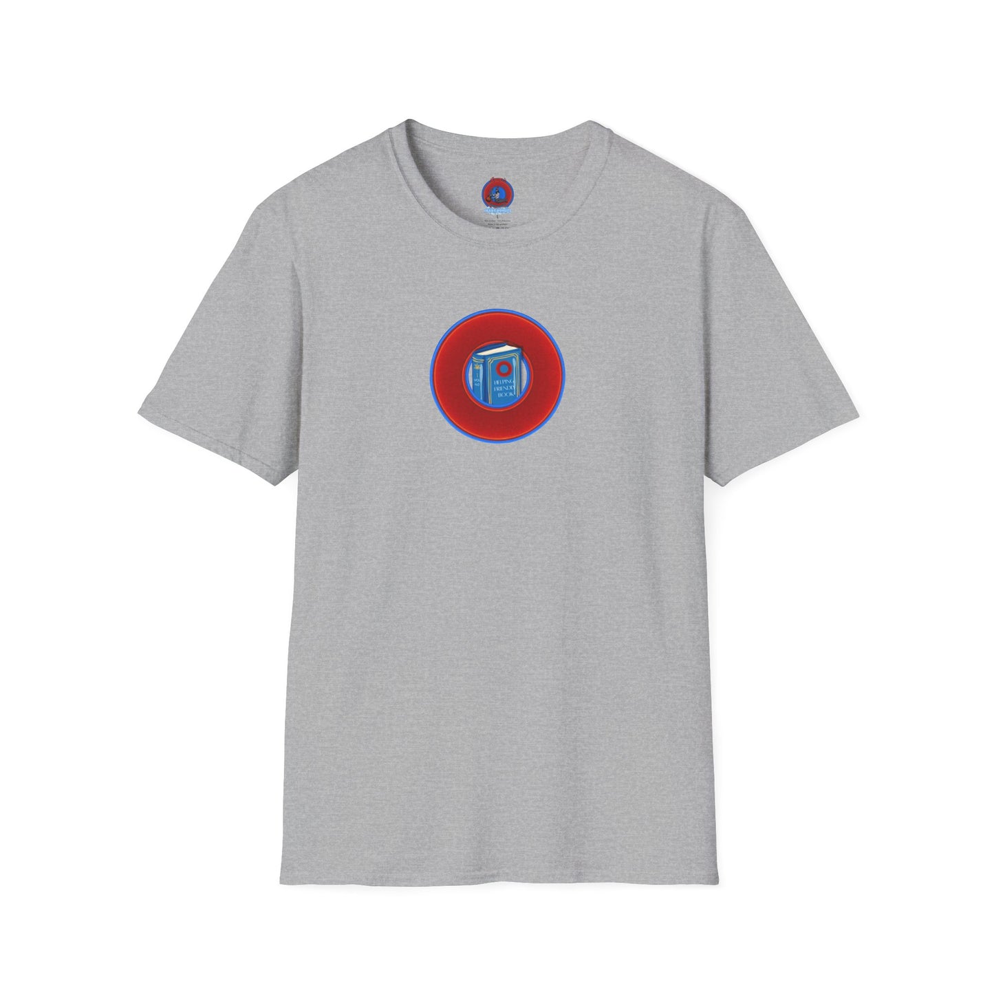 Classic Donut Tee - Unisex Soft-Style - "Helping Phriendly Donut Tee" - vivid red donut - w/flow - variant 3