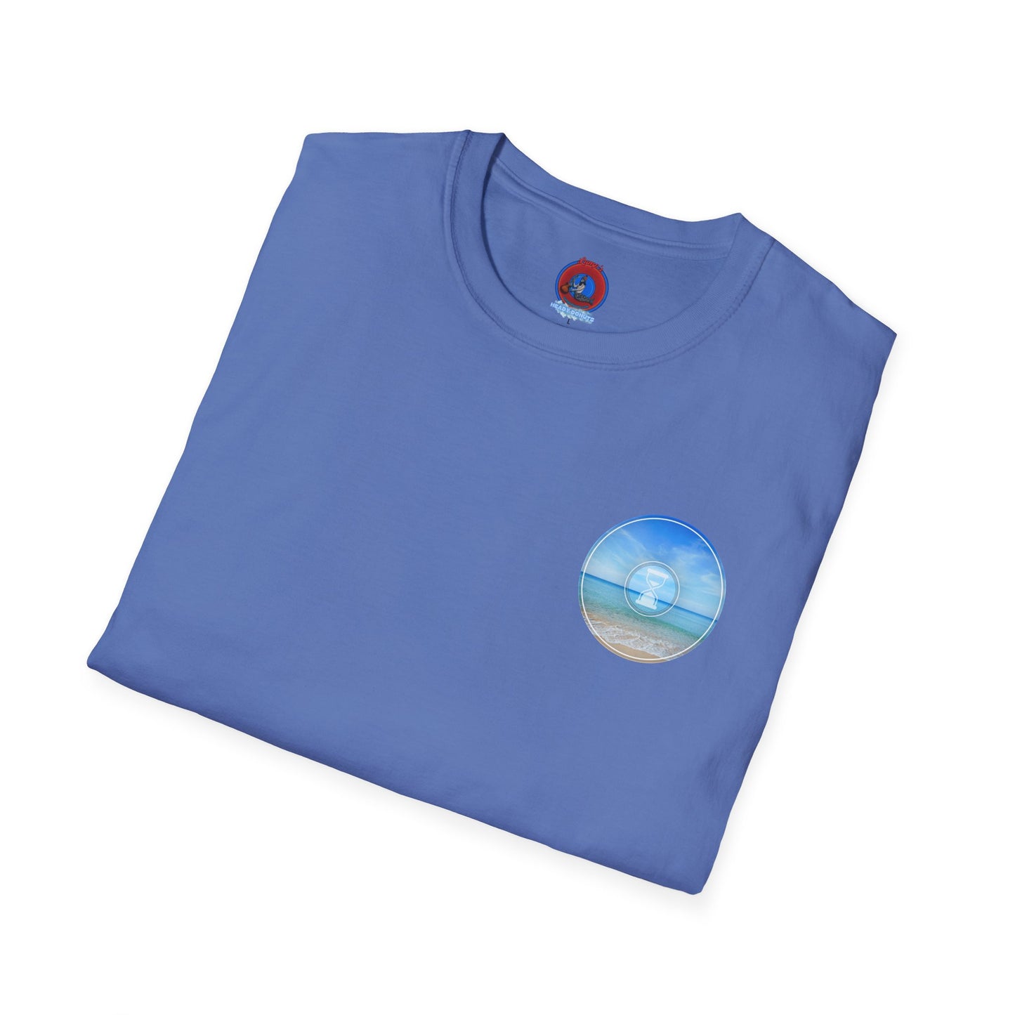 Classic Donut Tee - Unisex Soft-Style - "Still Loading Sand" - vivid blue  pic donut - variant 1