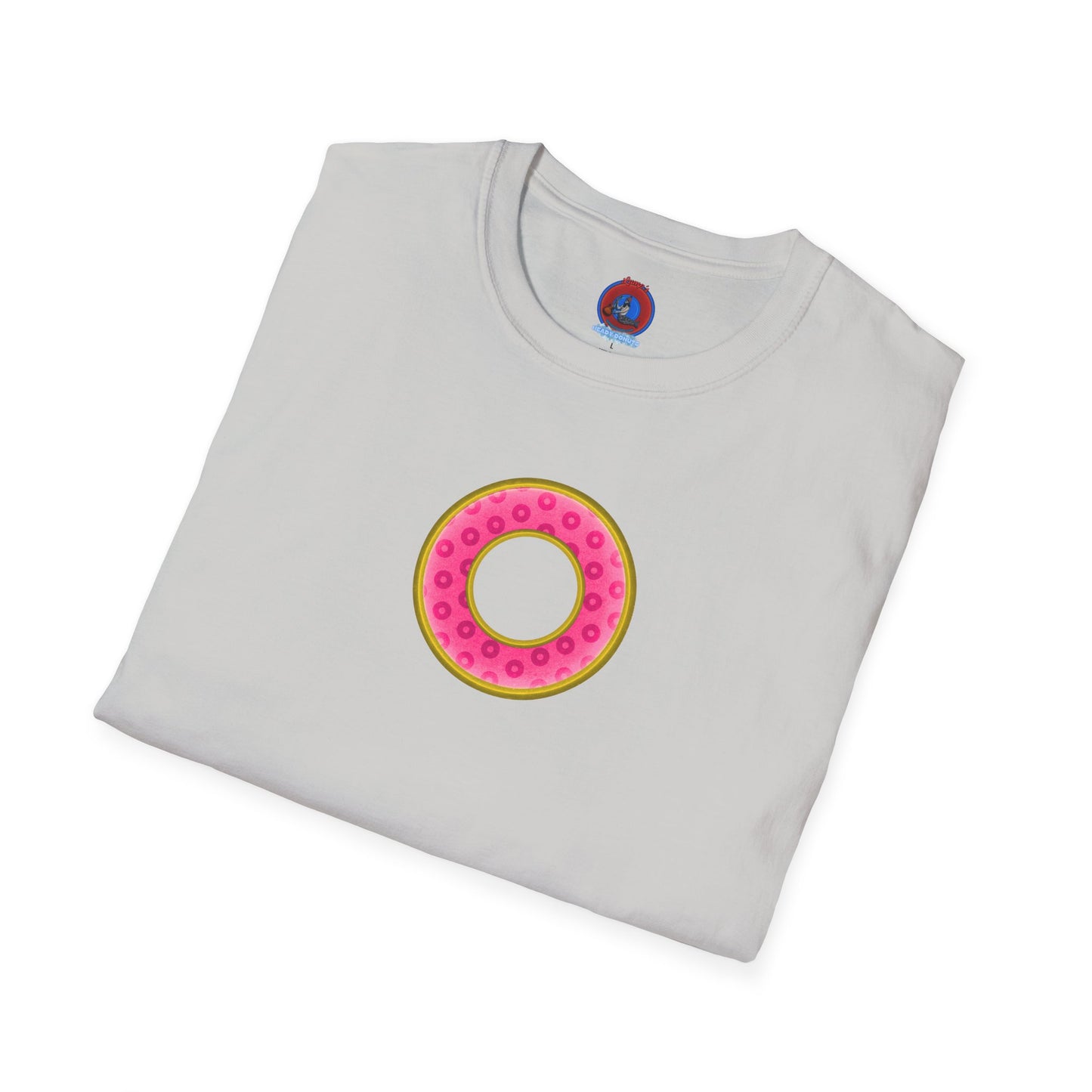 Plain Donuts/Unisex Soft-Style - "Plain Wide Mouthed Paradoxical Donuts" - pink/gold donuts
