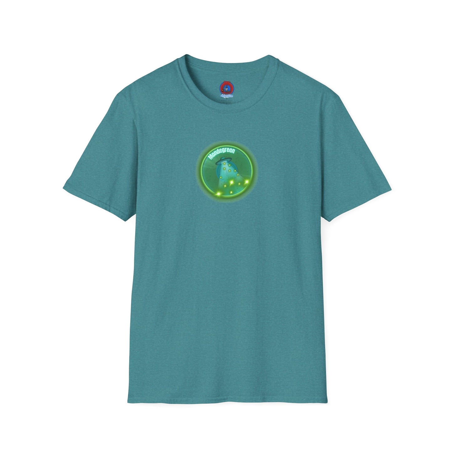 Classic Donut Tee - Unisex Soft-Style - "Close Encounters of the Delaware kind - Mondegreen Donut"  " variant 1 - green donut