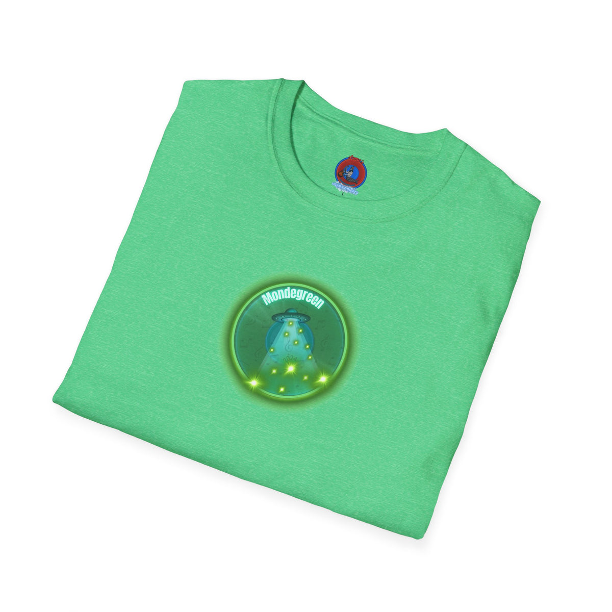 Classic Donut Tee - Unisex Soft-Style - "Close Encounters of the Delaware kind - Mondegreen Donut"  " variant 1 - green donut