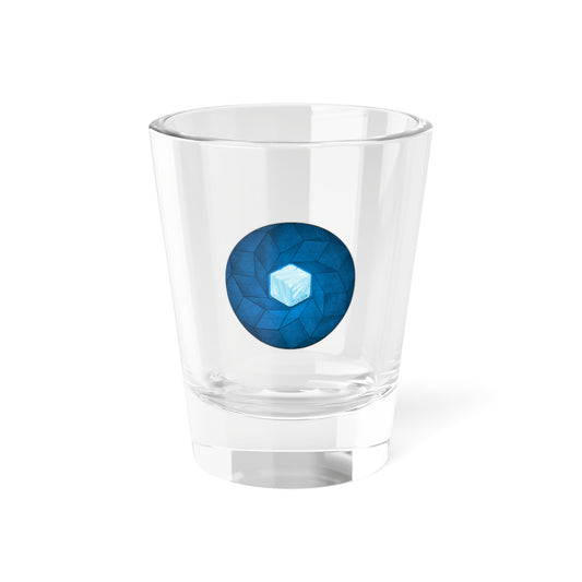 Bad Fishy Too - "It's Ice Cube's Shot Glass" - Shot Glass, 1.5oz - variant 2 - blue cube donut