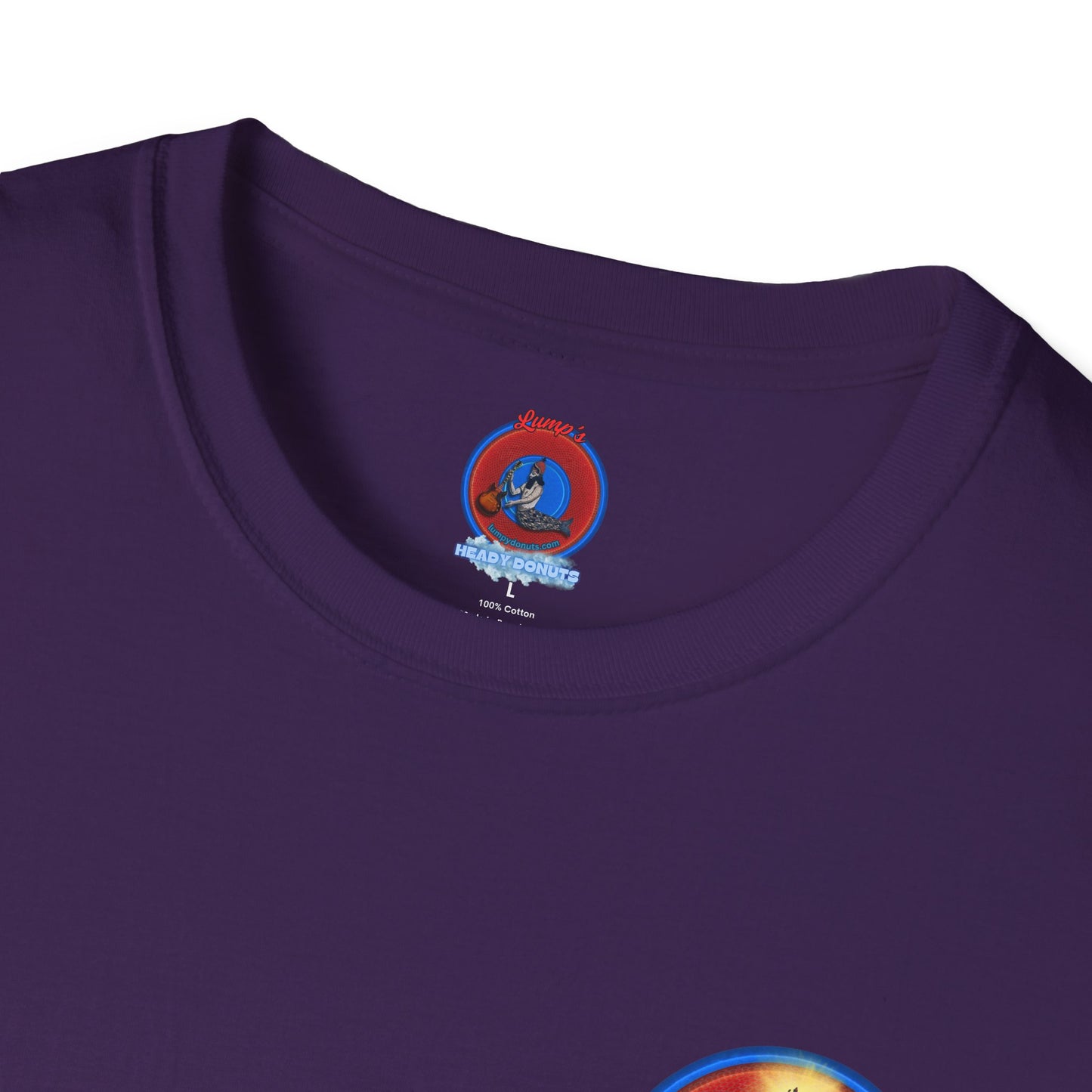 Classic Donut Tee - Unisex Soft-Style - "It's Always Phishmas in Philly" - rustic red/blue donut