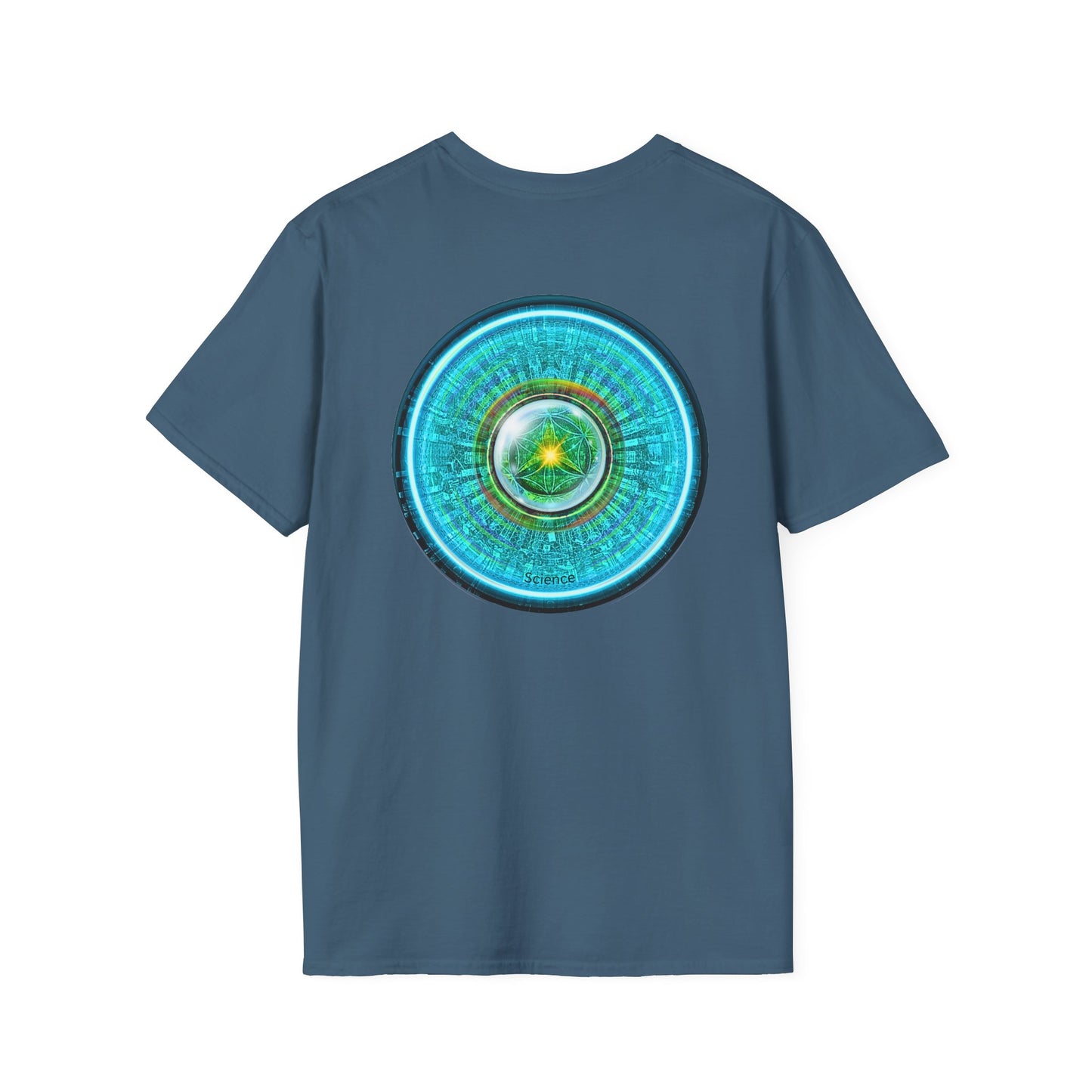 Classic Donut Tee - Unisex Soft-Style - "Donut of Life Tee" - vivid turquoise tube donut - variant 2