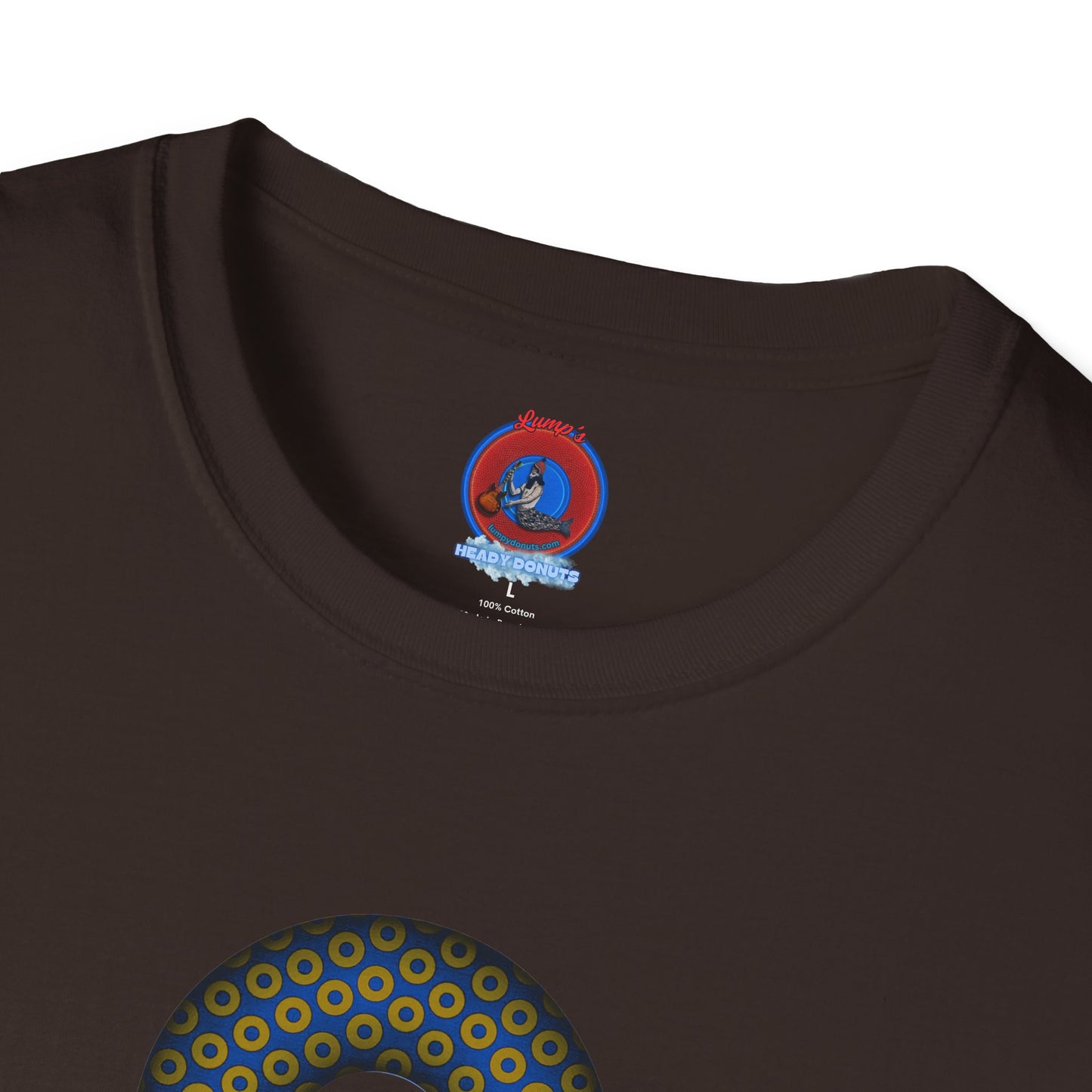 Plain Donuts/Unisex Soft-Style - "Plain Paradoxical Grided Donuts" - bronze/dark blue donuts
