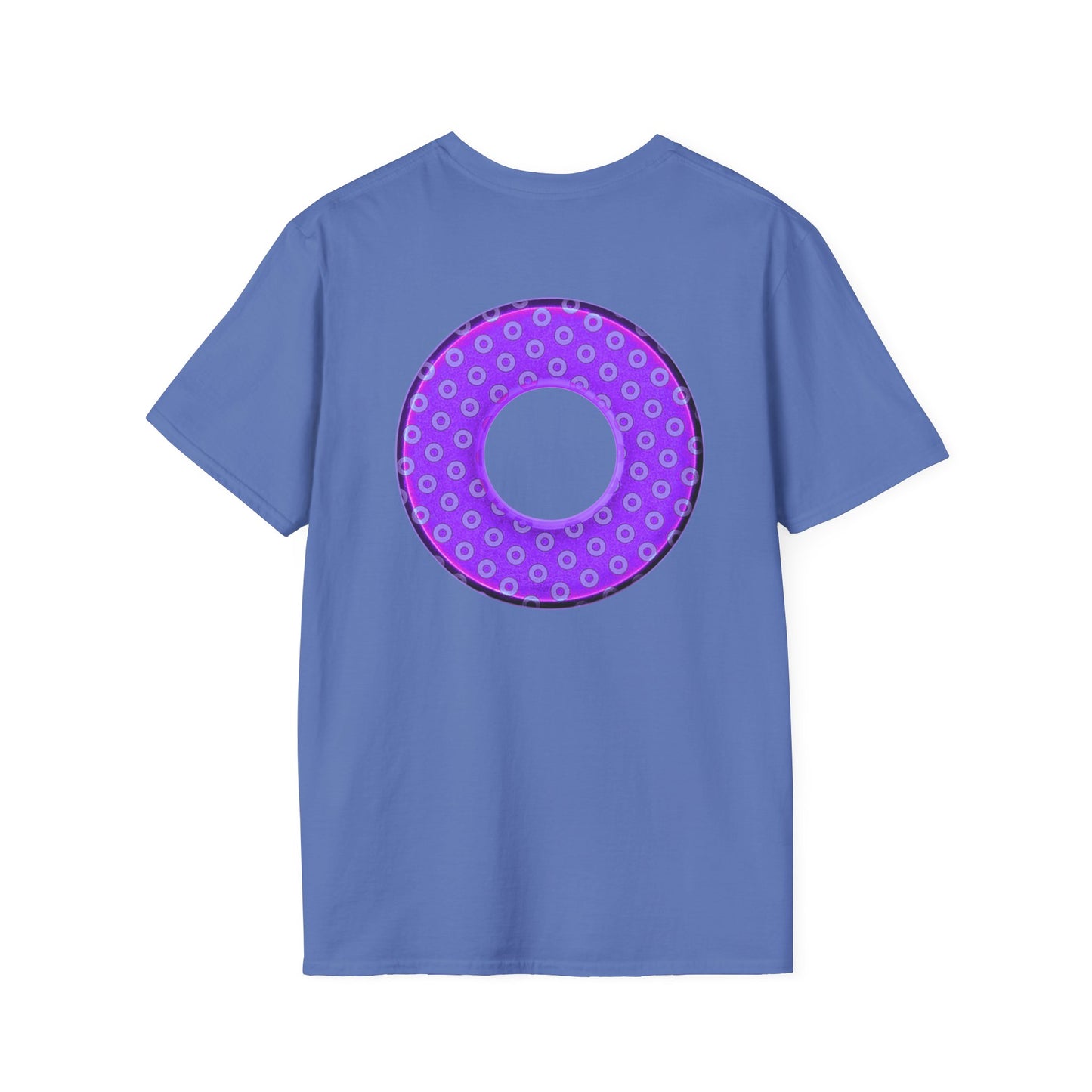 Plain Donuts/Unisex Soft-Style - "Plain Electric Paradoxical Donuts" - bright purple/light purple donuts
