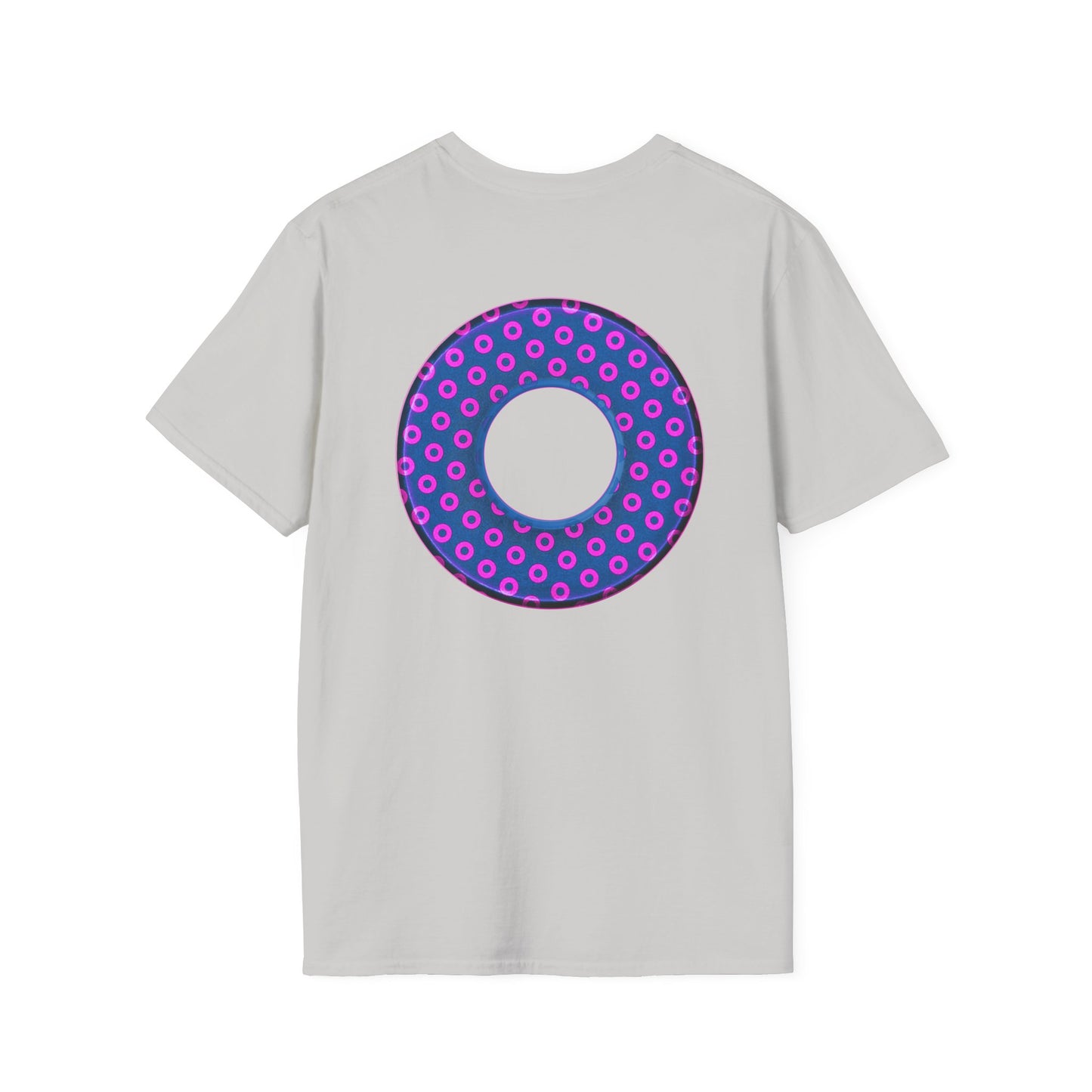 Plain Donuts/Unisex Soft-Style - "Plain Electric Paradoxical Donuts" - pink/dark blue donuts