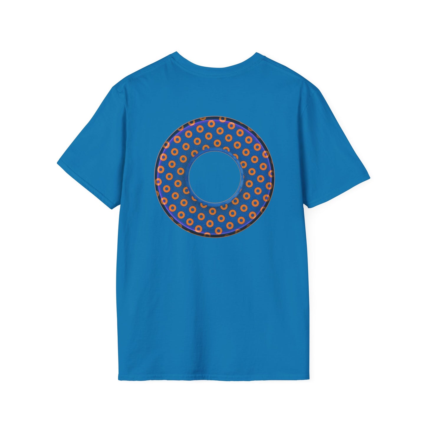 Plain Donuts/Unisex Soft-Style - "Plain Electric Paradoxical Donuts" - orange/blue donuts