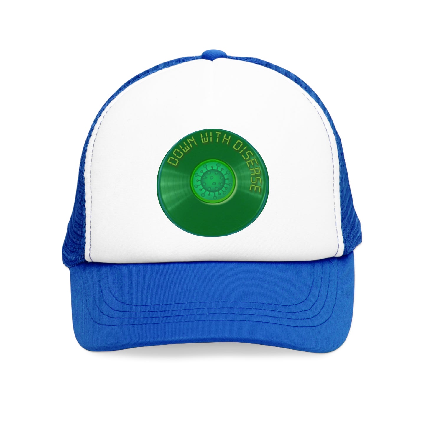 Lumpy Trucker Hat - "Down With This Hat" - green donut