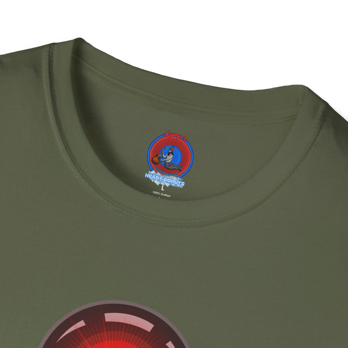 Classic Donut Tee - Unisex Soft-Style - "2025: a Donut Odyssey" - series 1.0 - variant 2 - black/red donut