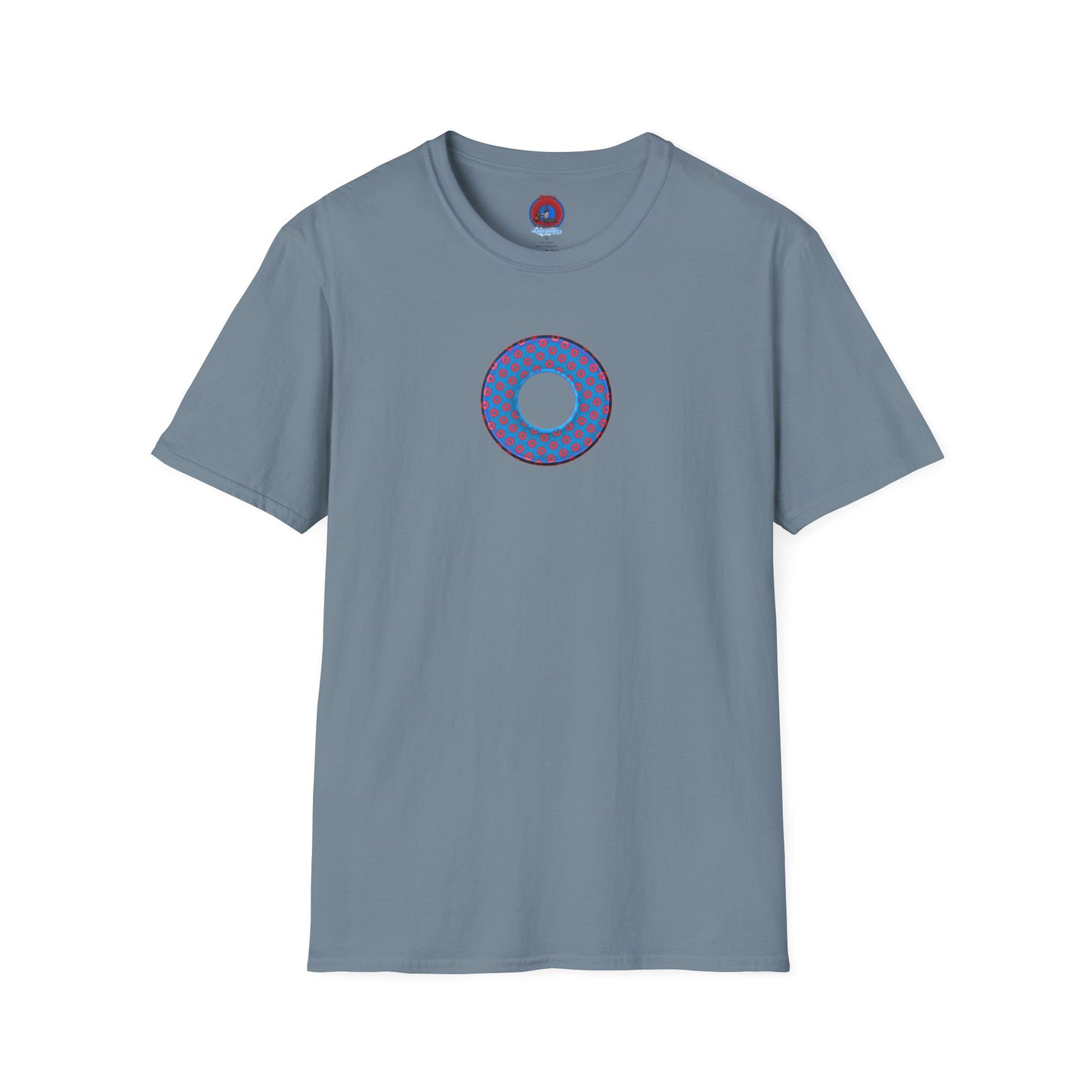 Plain Donuts/Unisex Soft-Style - "Plain Electric Paradoxical Donuts" - royal blue/red donuts