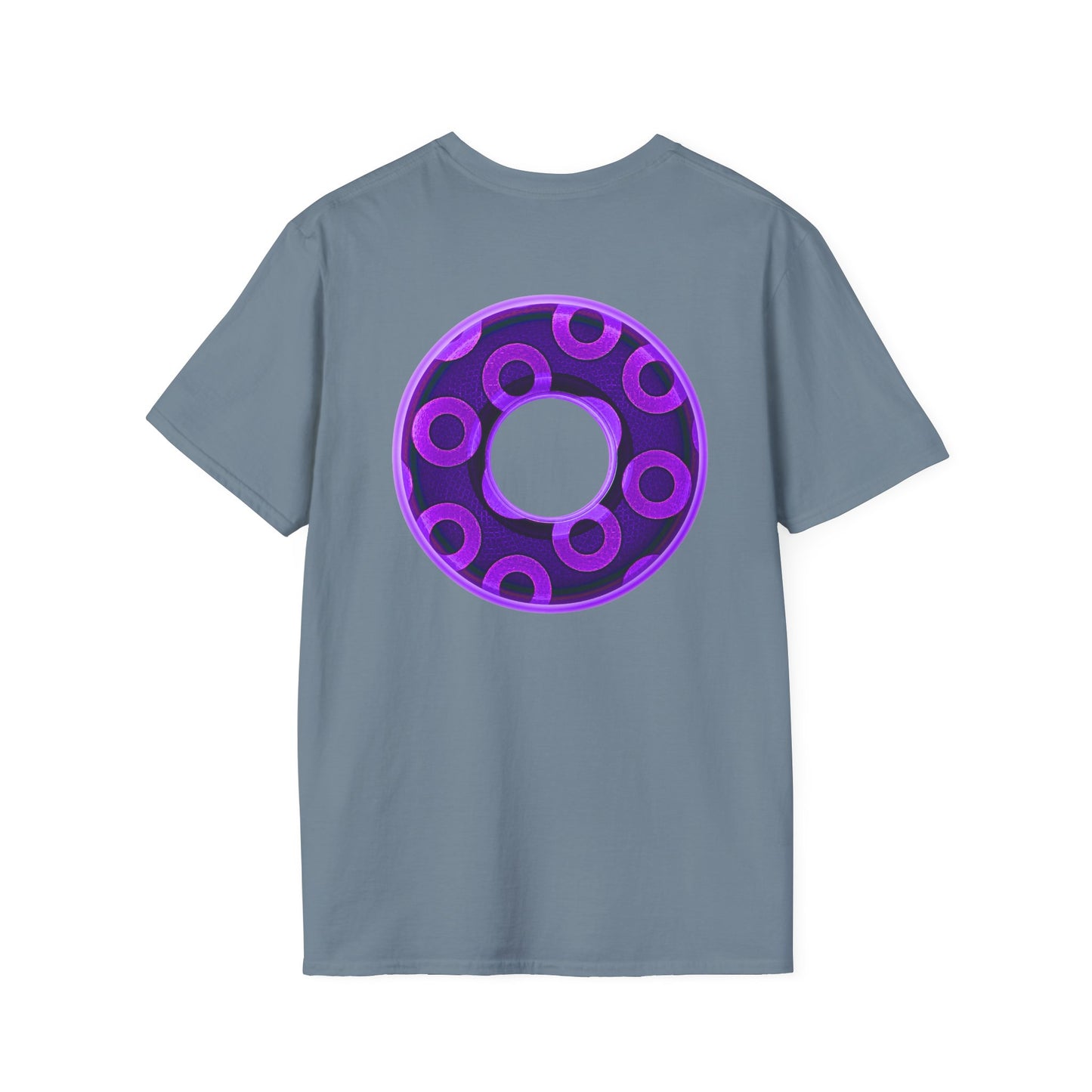 Plain Donuts/Unisex Soft-Style - "Plain Rustic Paradoxical Donuts" - light purple/dark purple donuts