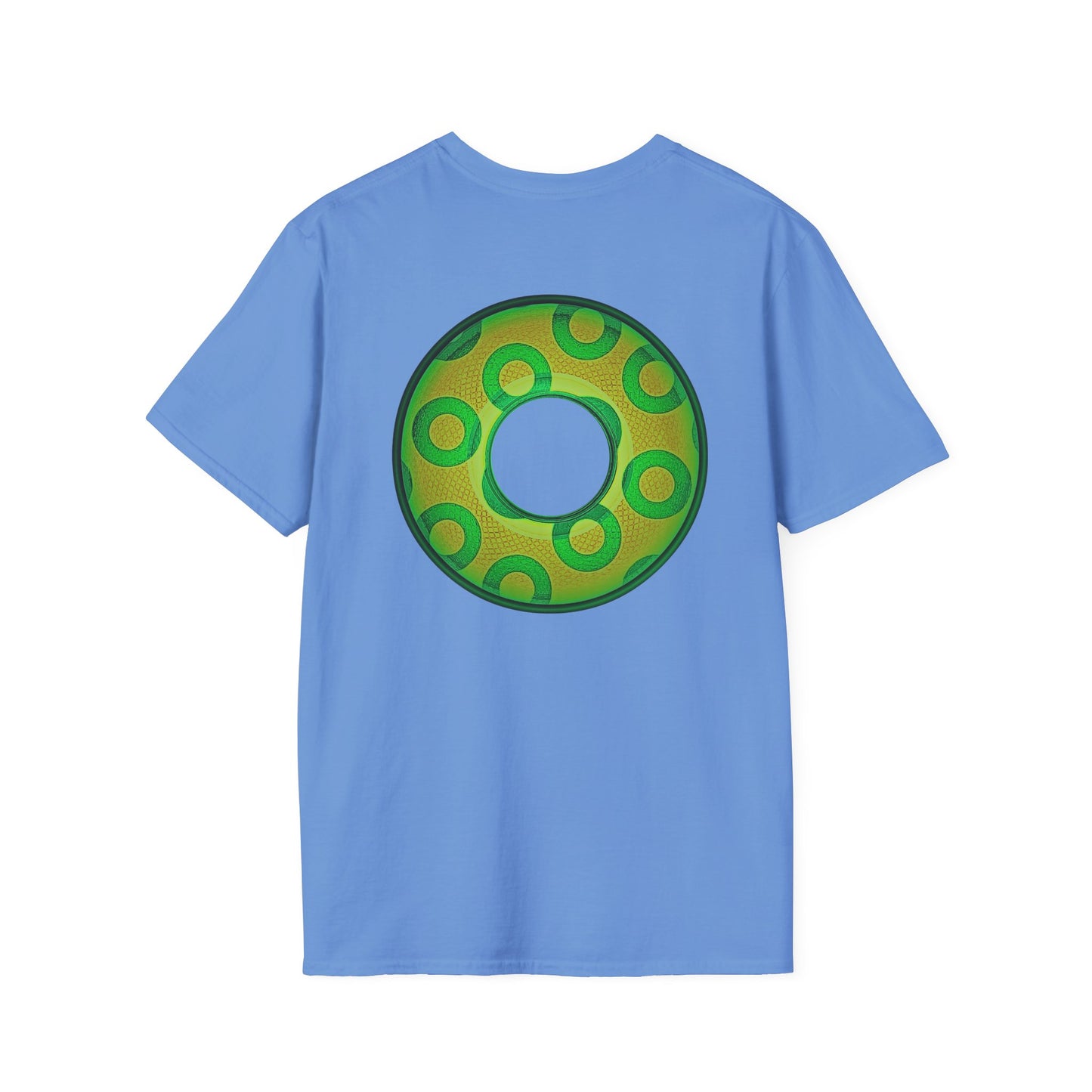 Plain Donuts/Unisex Soft-Style - "Plain Rustic Paradoxical Donuts" - gold/light green donuts