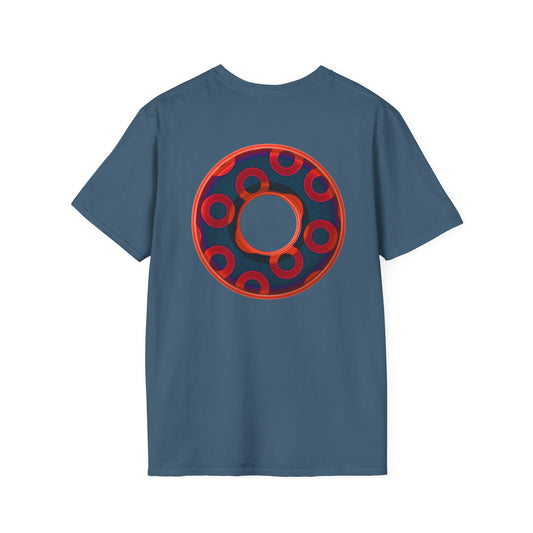 Plain Donuts/Unisex Soft-Style - "Plain Rustic Paradoxical Donuts" - red/navy blue donuts