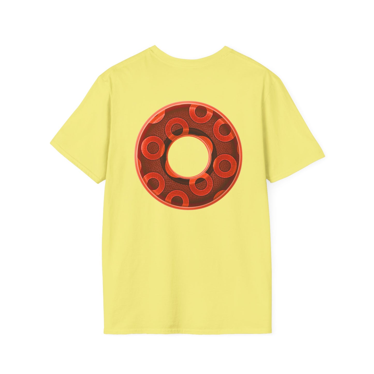 Plain Donuts/Unisex Soft-Style - "Plain Rustic Paradoxical Donuts" - red/dark red donuts