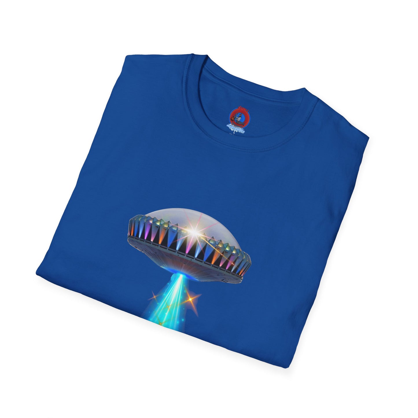 Classic Donut Tee - Unisex Soft-Style - "Donuts now Served on the Mothership" - series 1.0  - variant 6  - tractor-beamed donut