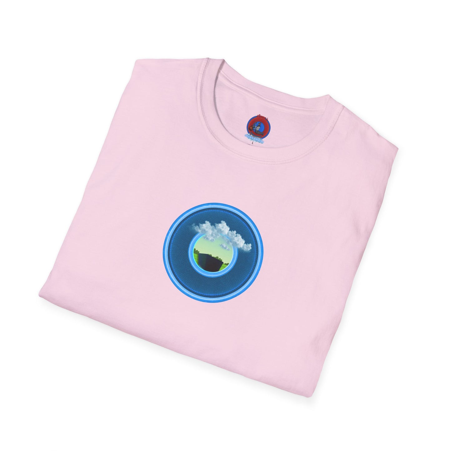Classic Donut Tee - Unisex Soft-Style - "Got Rhombus?" - series 1.0  - variant 1 - blue/blue donut