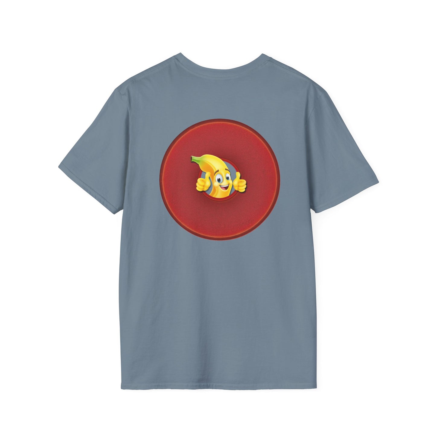 Classic Donut Tee - Unisex Soft-Style - "Dis' sheet, it's bananas!" - series 1.0 - variant 2 - red donut