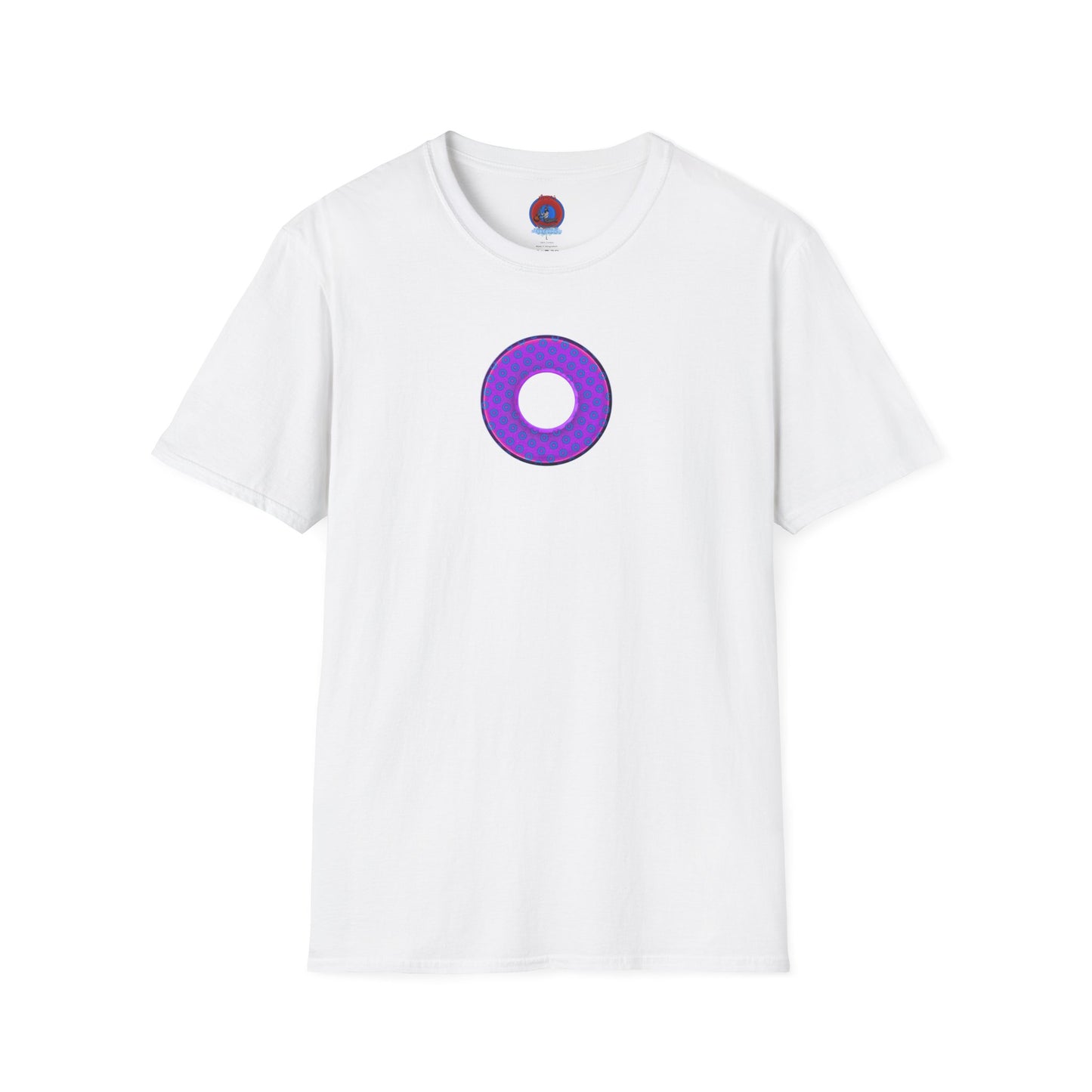 Plain Donuts/Unisex Soft-Style - "Plain Electric Paradoxical Donuts" - bright purple/royal blue donuts