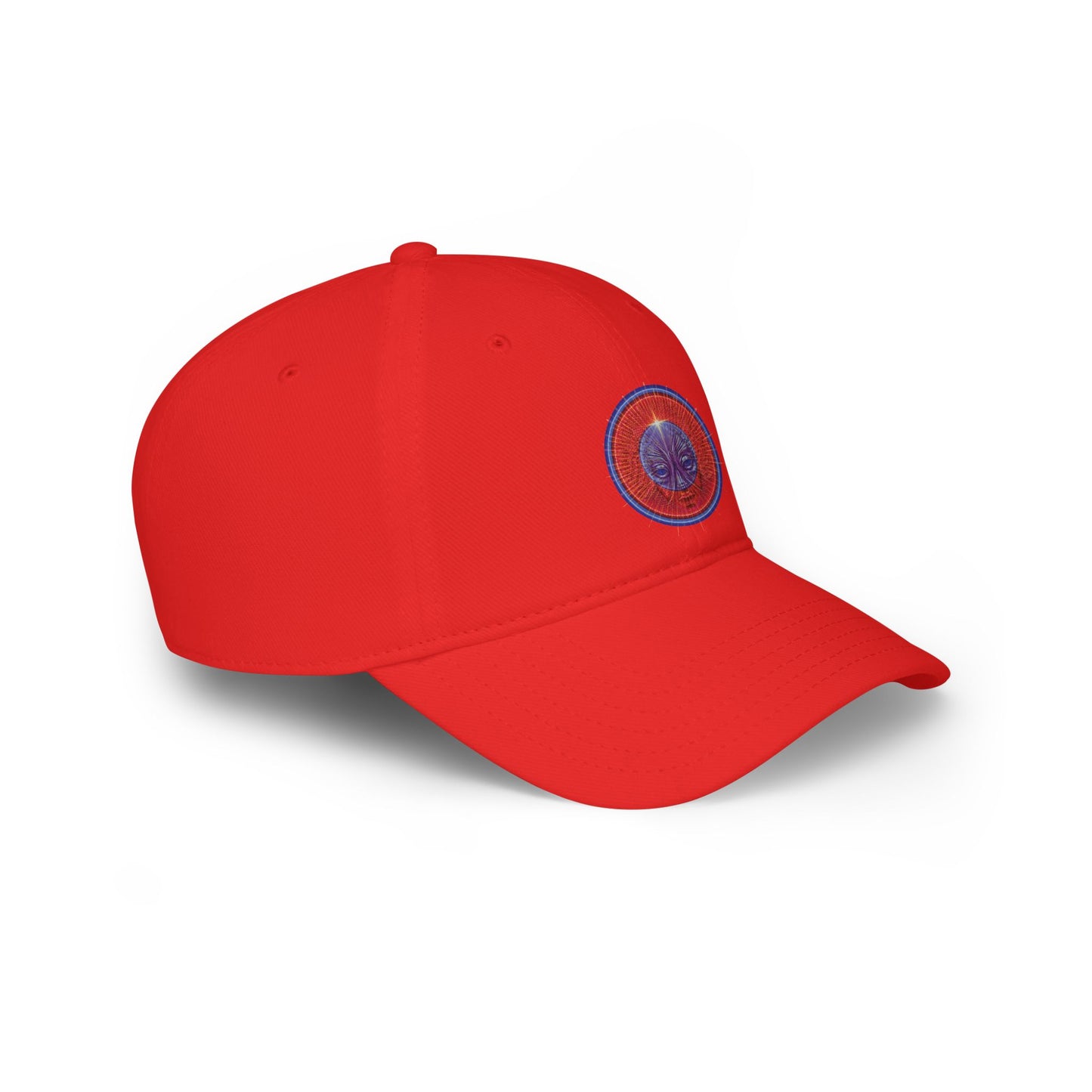 Lumpy Donut Baseball Cap - "Conjurers' of Awesome Donut Cap" - variant 1 - rustic red donut w/