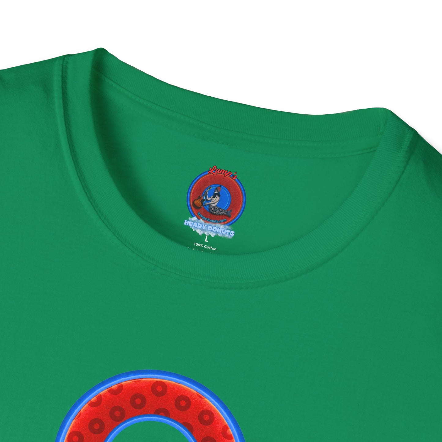 Plain Donuts/Unisex Soft-Style - "Plain Wide Mouthed Paradoxical Donuts" - red/medium royal blue donuts