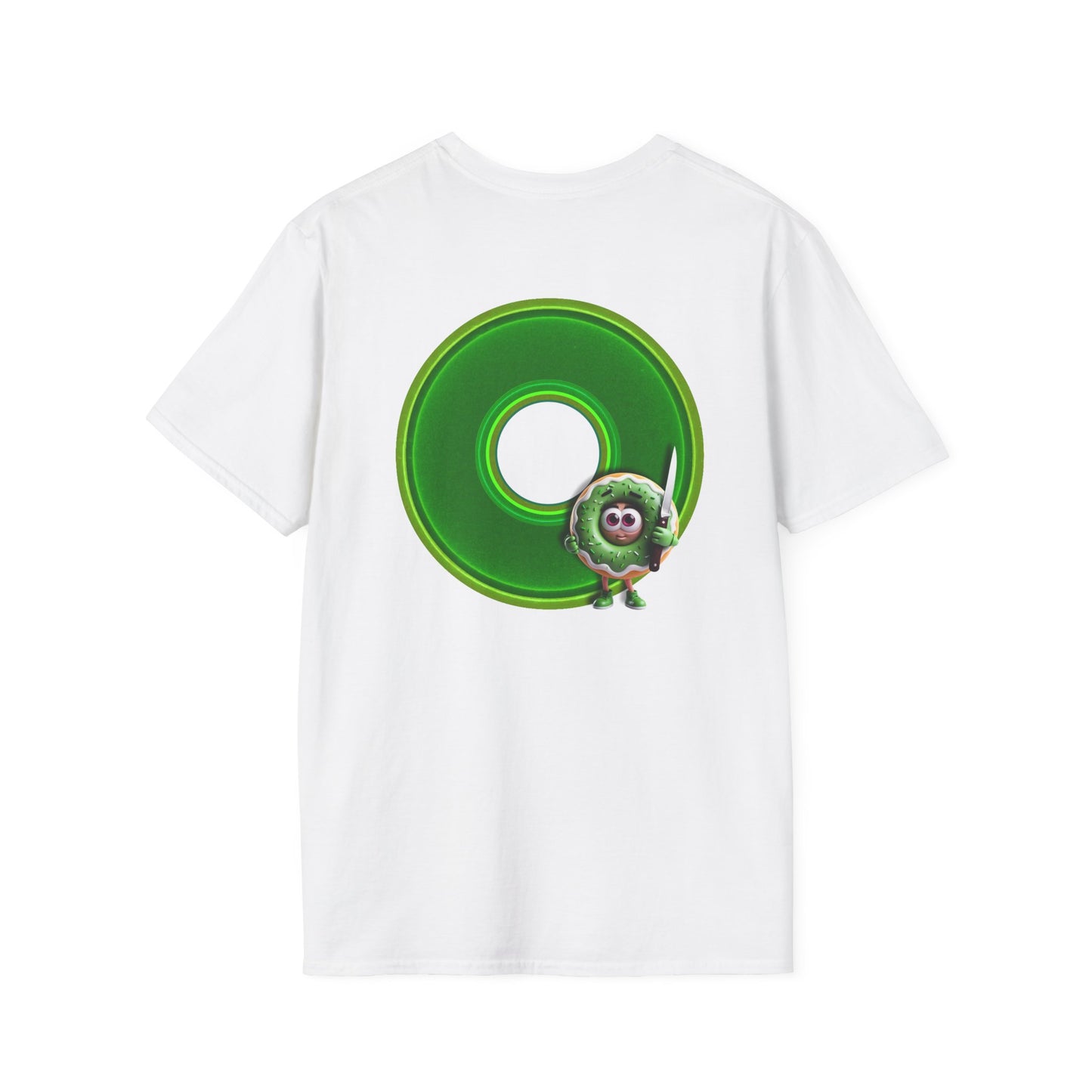 Classic Donut Tee - Unisex Soft-Style - "My Friend the Donut " - series 1.0  - variant 4 - green donut