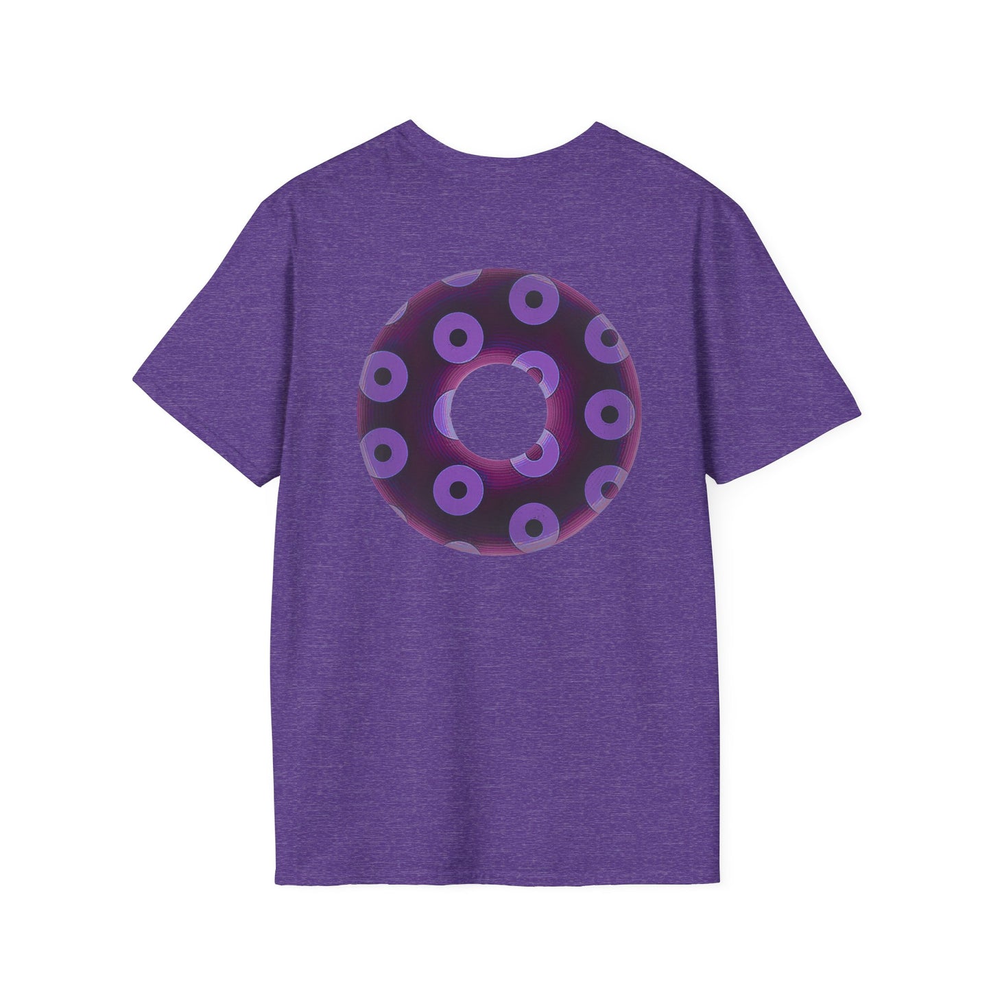 Plain Donuts/Unisex Soft-Style - "Plain Blimpy Paradoxical Donuts" - dark red violet/light purple donuts