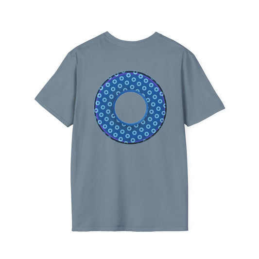 Plain Donuts/Unisex Soft-Style - "Plain Electric Paradoxical Donuts" - light blue/dark blue donuts