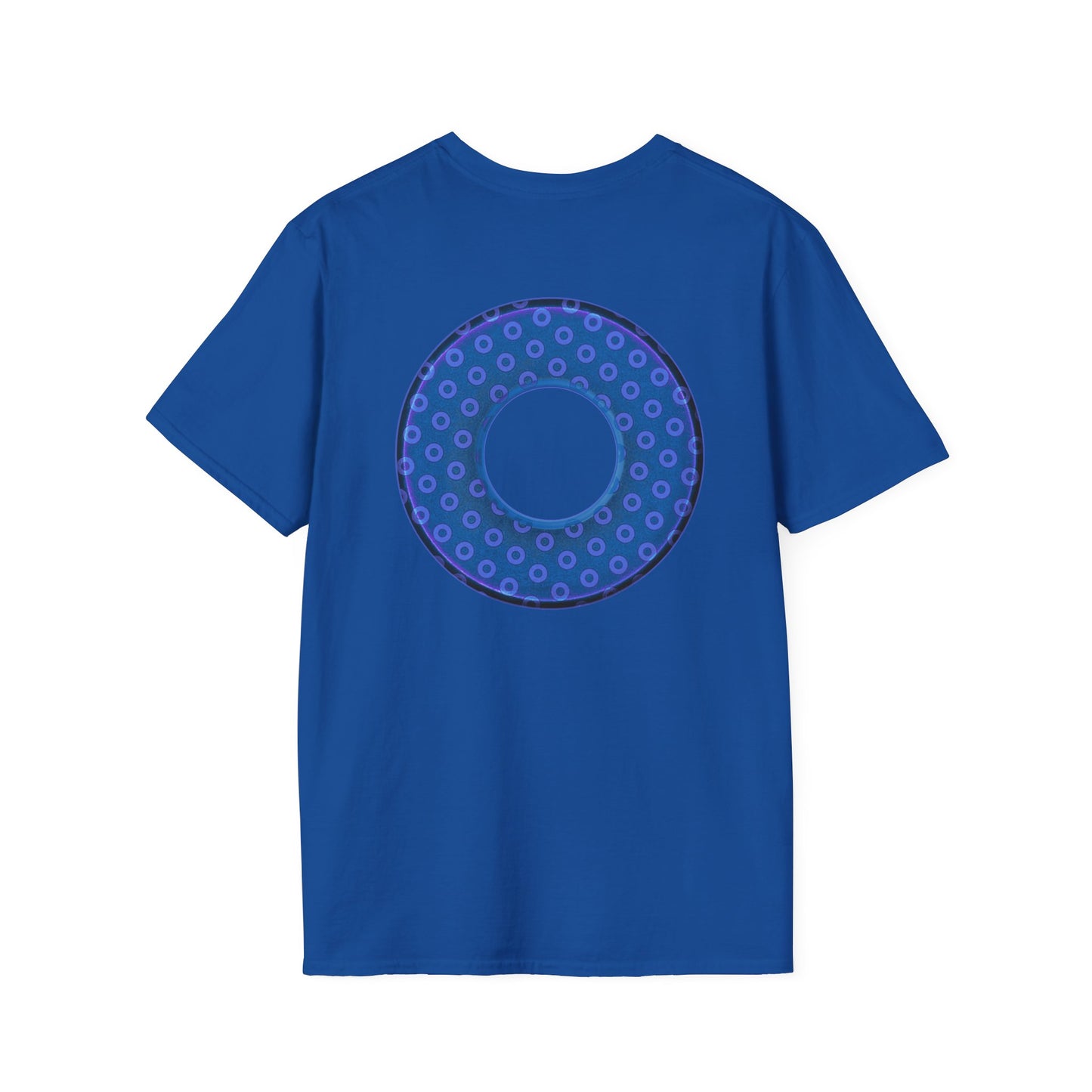 Plain Donuts/Unisex Soft-Style - "Plain Electric Paradoxical Donuts" - light purple/dark blue donuts